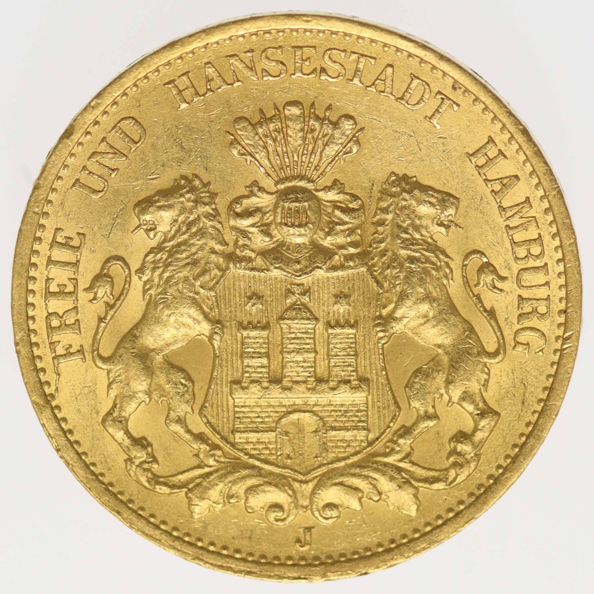 deutsches-kaiserreich-ab-1871 - Hamburg Stadtwappen 20 Mark 1875