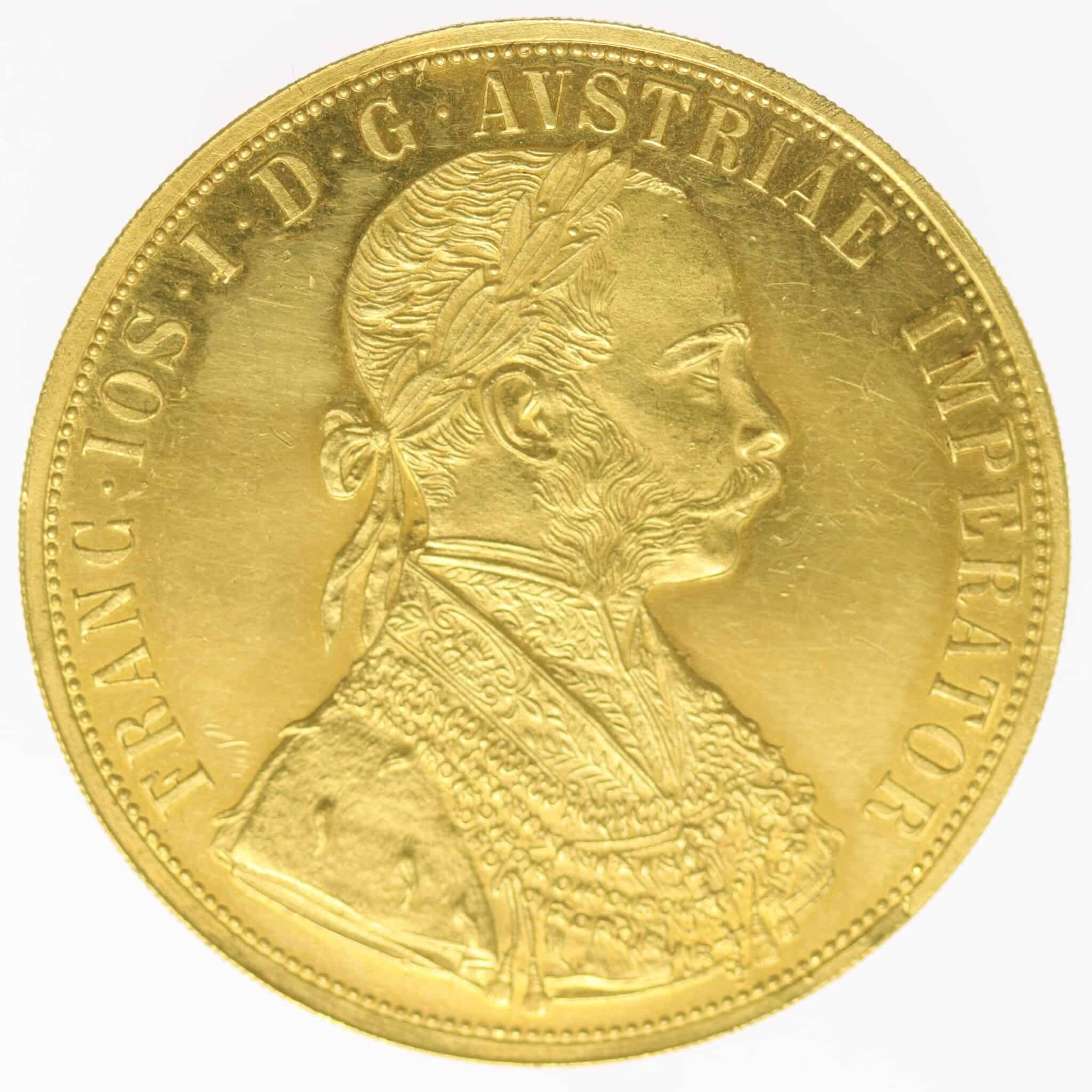 Österreich Kaiserreich Franz Joseph I. 4 Dukaten 1908 oesterreich - Österreich Kaiserreich Franz Joseph I. 4 Dukaten 1908