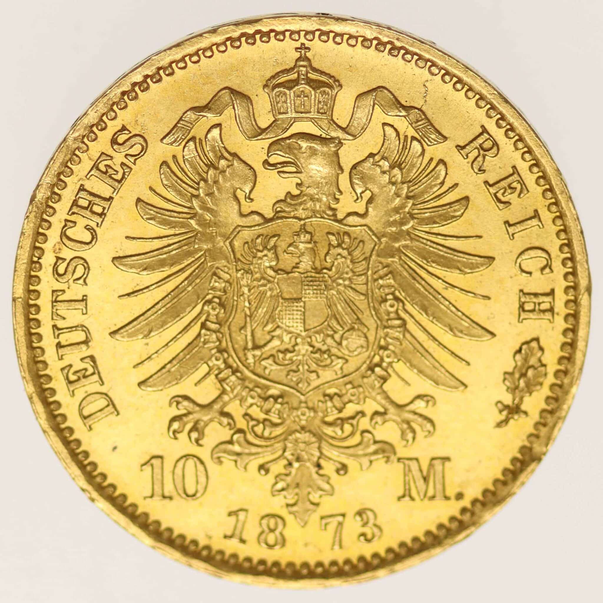 deutsches-kaiserreich-ab-1871 - Preussen Wilhelm I. 10 Mark 1873 A