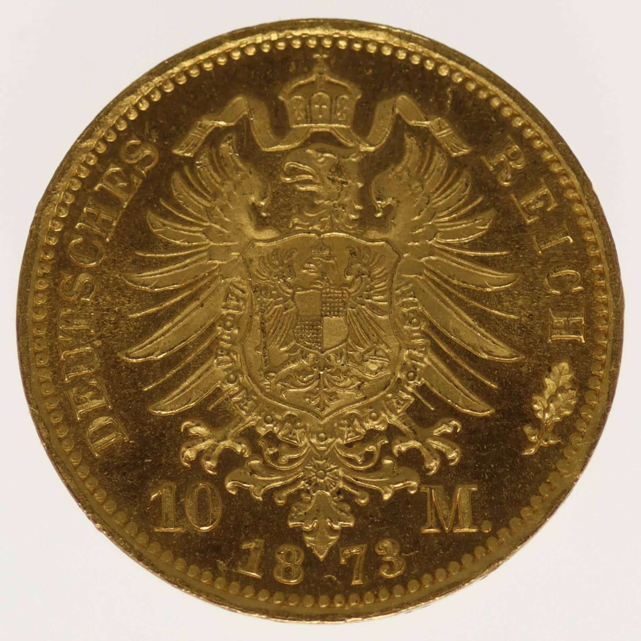 deutsches-kaiserreich-ab-1871 - Preussen Wilhelm I. 10 Mark 1873 A
