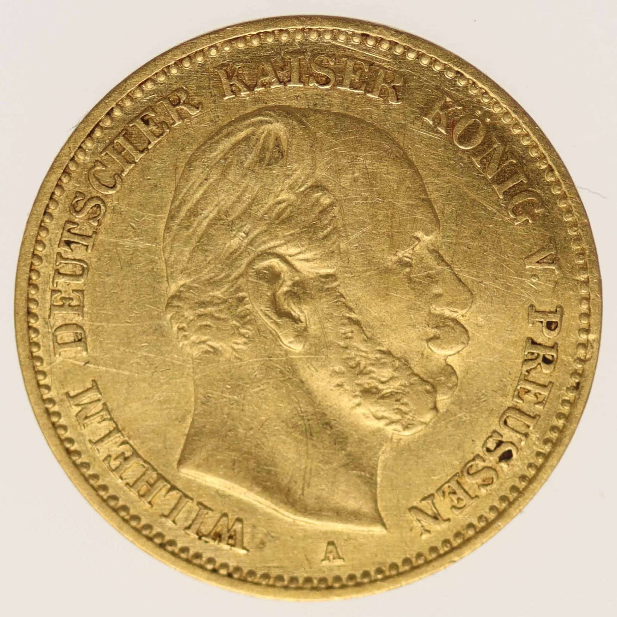Preussen Wilhelm I. 5 Mark 1877 A deutsches-kaiserreich-ab-1871 - Preussen Wilhelm I. 5 Mark 1877 A