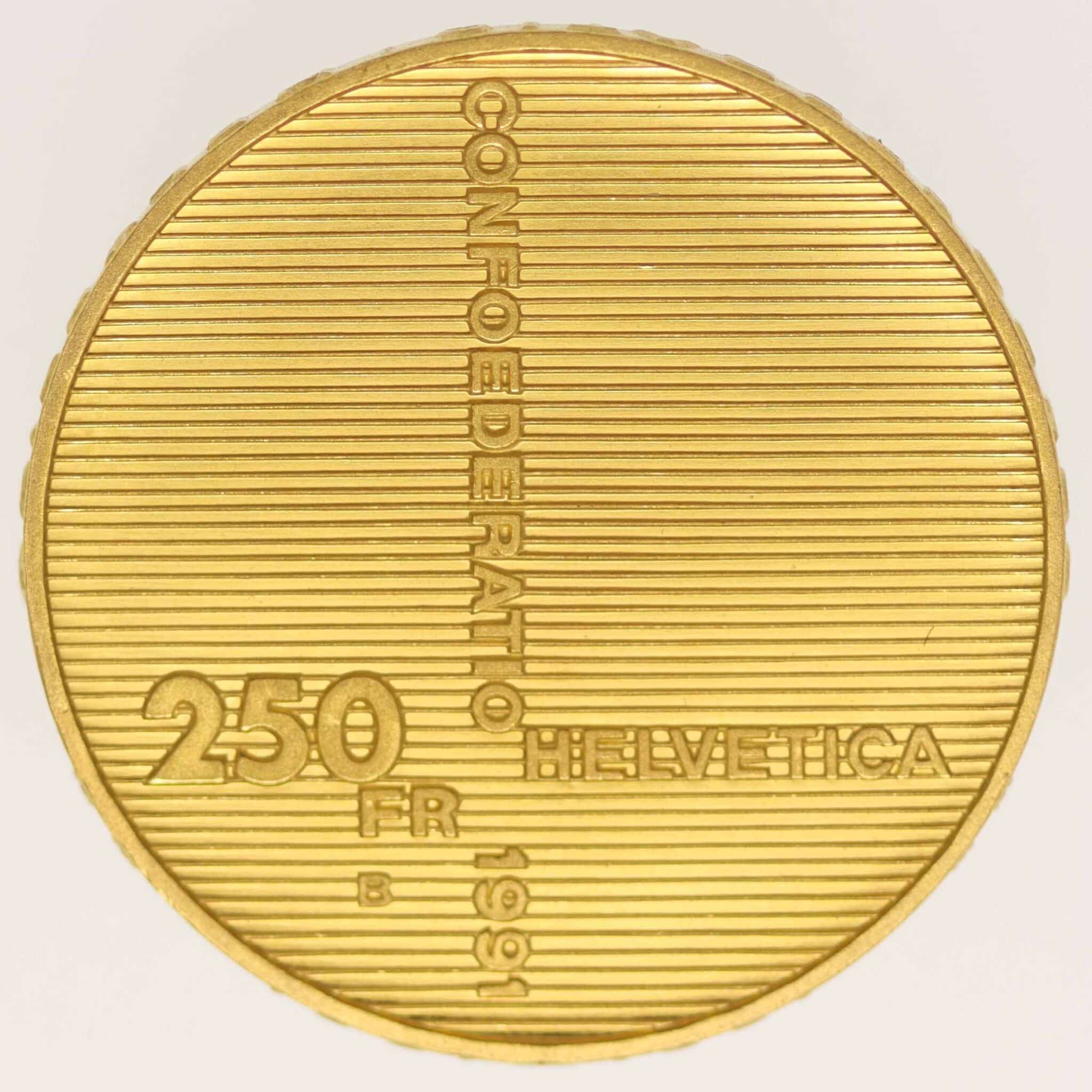 Schweiz 250 Franken 1991 B schweiz - Schweiz 250 Franken 1991 B