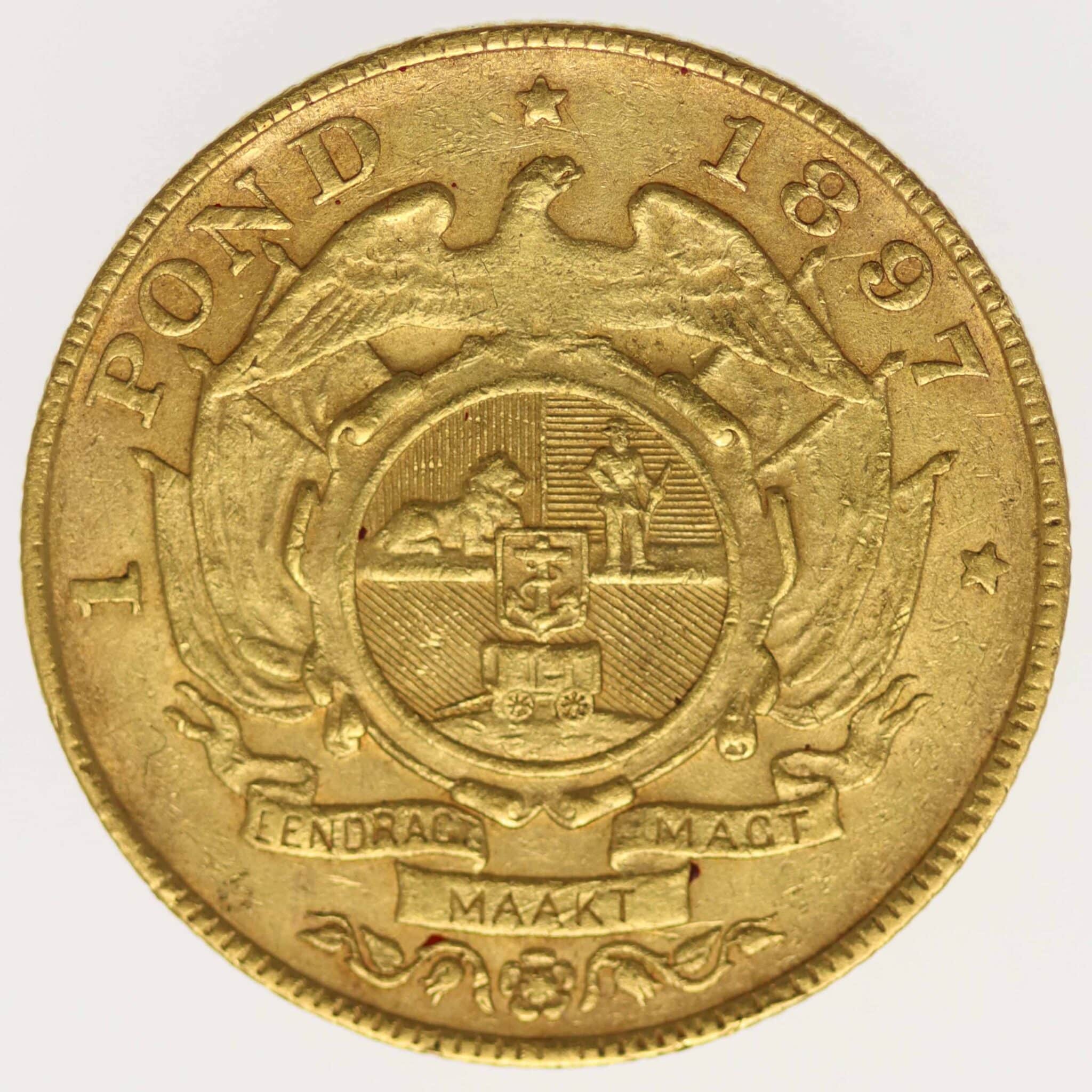 Südafrika 1 Pond 1897 suedafrika - Südafrika 1 Pond 1897