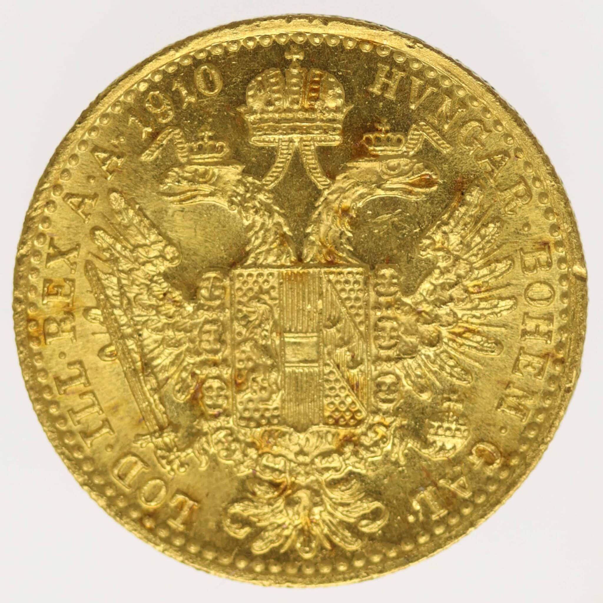 oesterreich - Österreich Kaiserreich Franz Joseph I. Dukat 1910