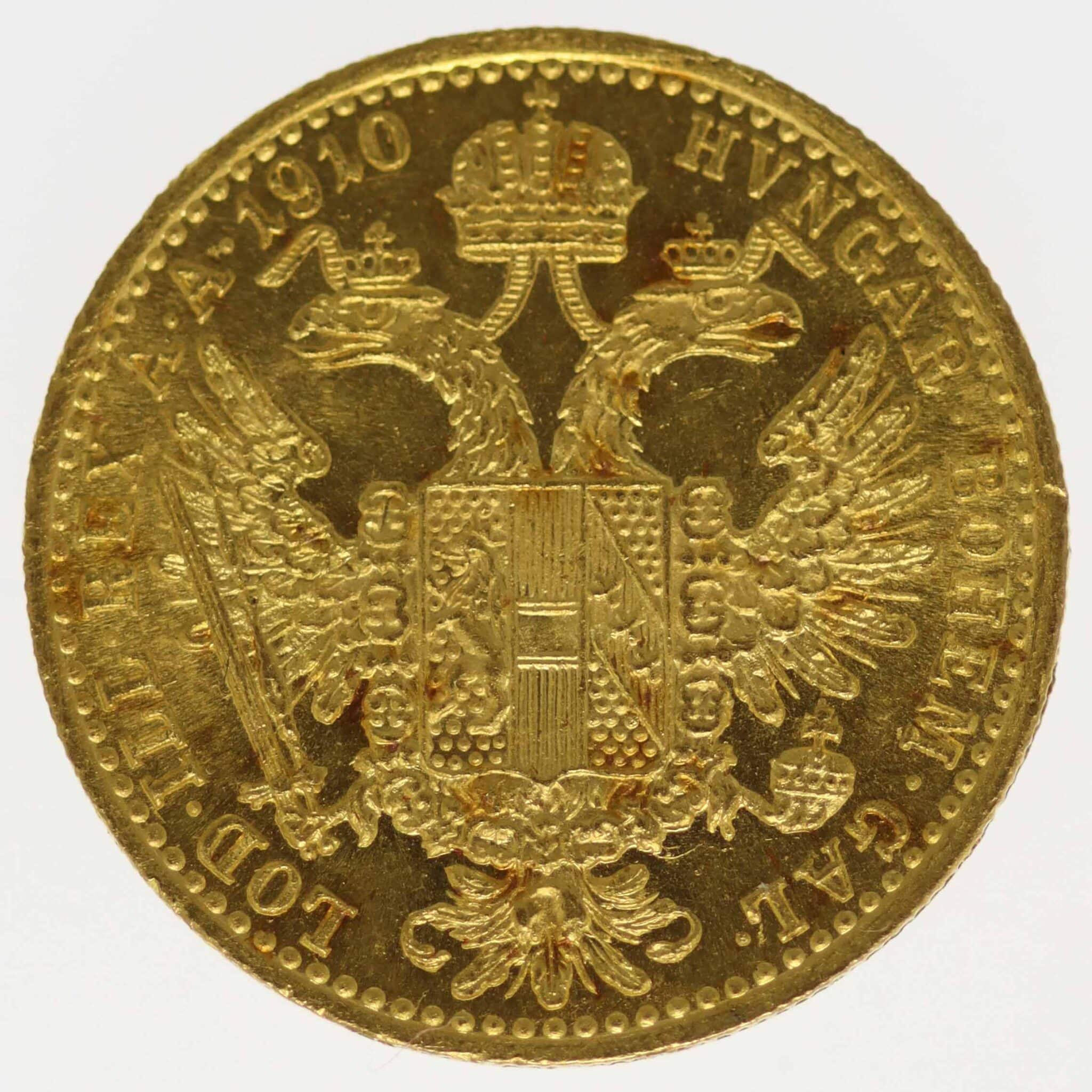 Österreich Kaiserreich Franz Joseph I. Dukat 1910 oesterreich - Österreich Kaiserreich Franz Joseph I. Dukat 1910