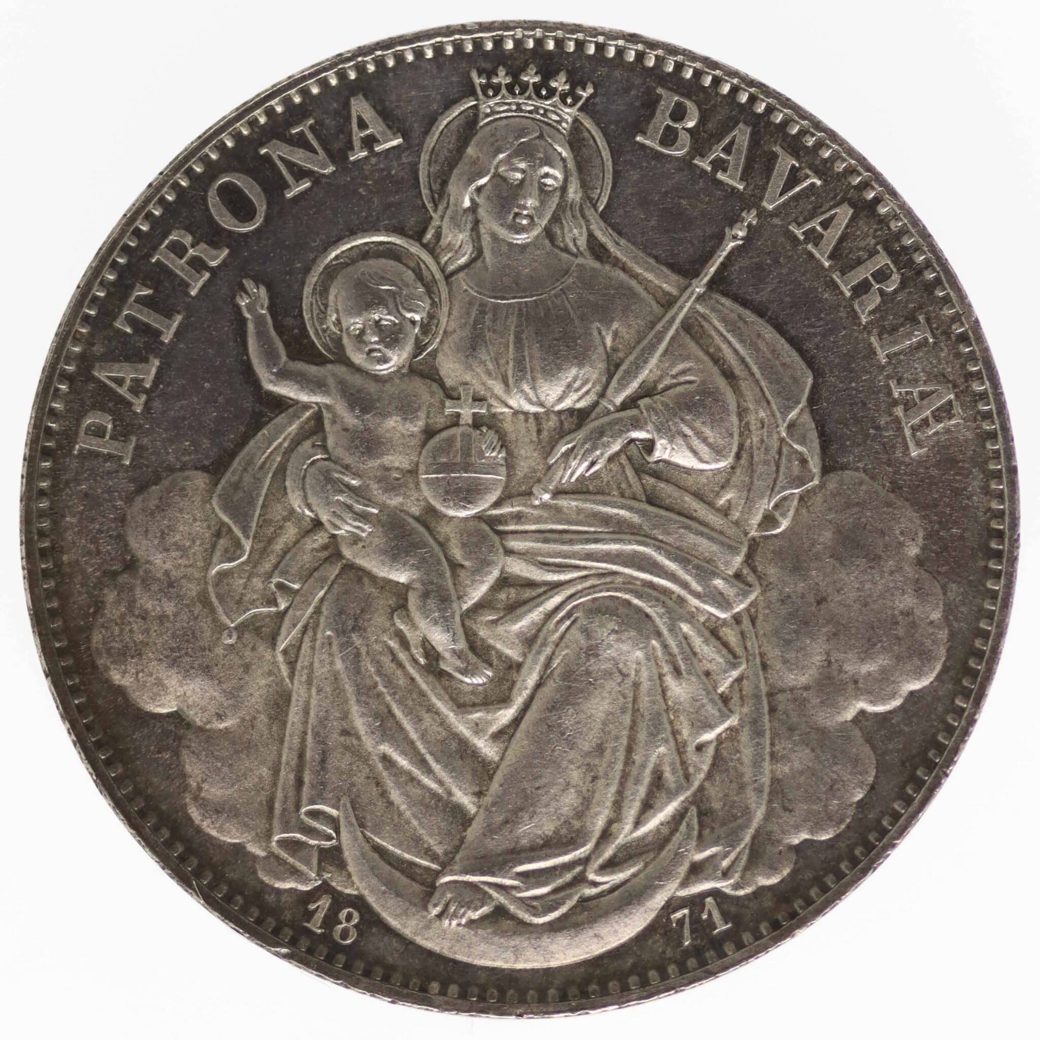 altdeutschland-deutsche-silbermuenzen - Bayern Ludwig II. Vereinstaler 1871