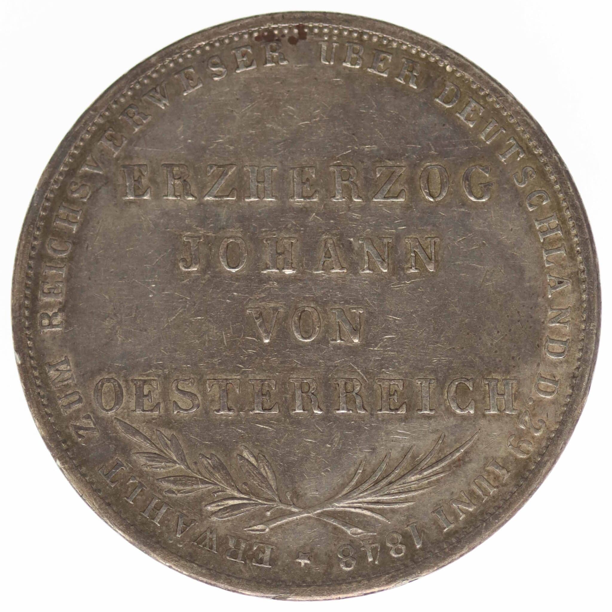 altdeutschland-deutsche-silbermuenzen - Frankfurt Stadt Doppelgulden 1848