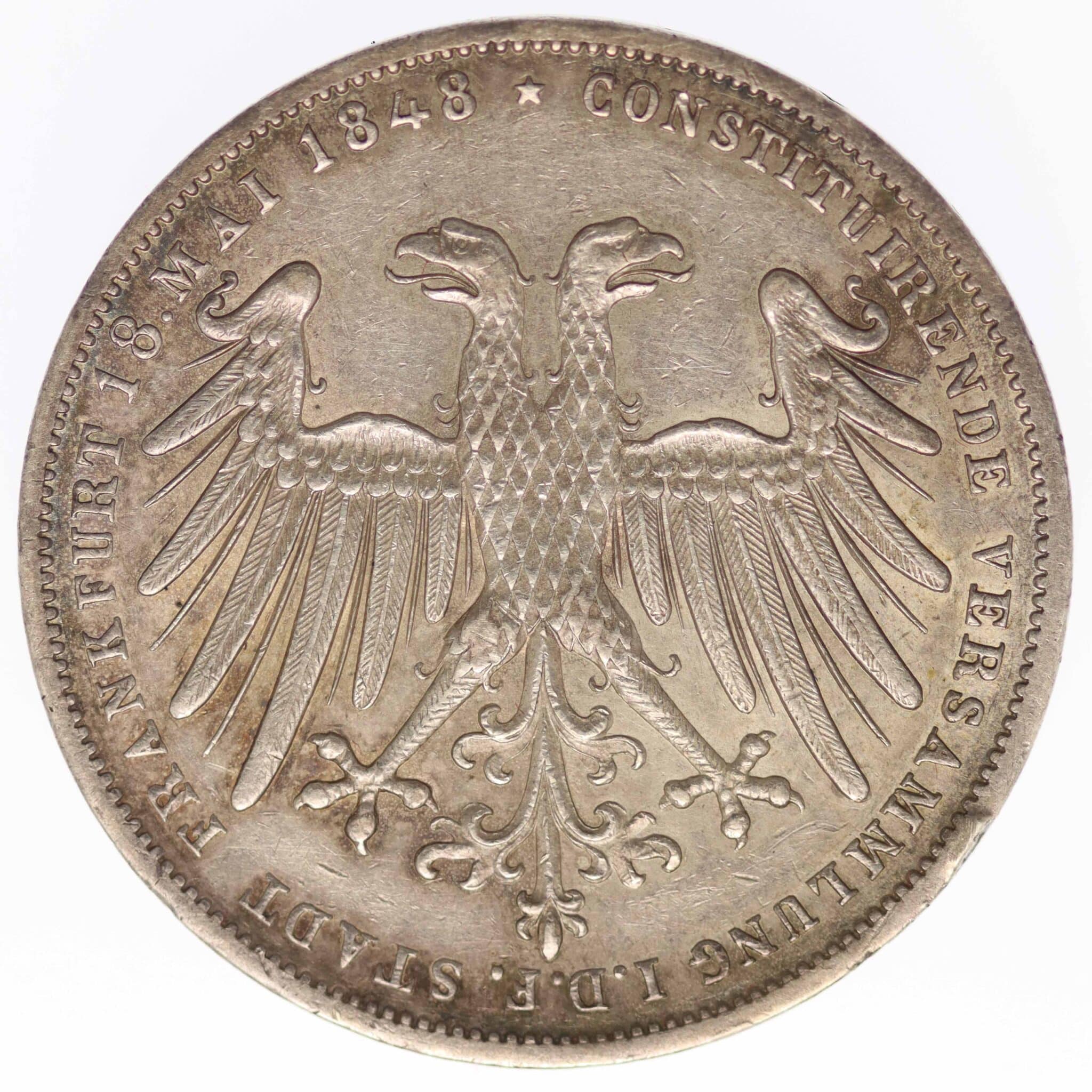 altdeutschland-deutsche-silbermuenzen - Frankfurt Stadt Doppelgulden 1848