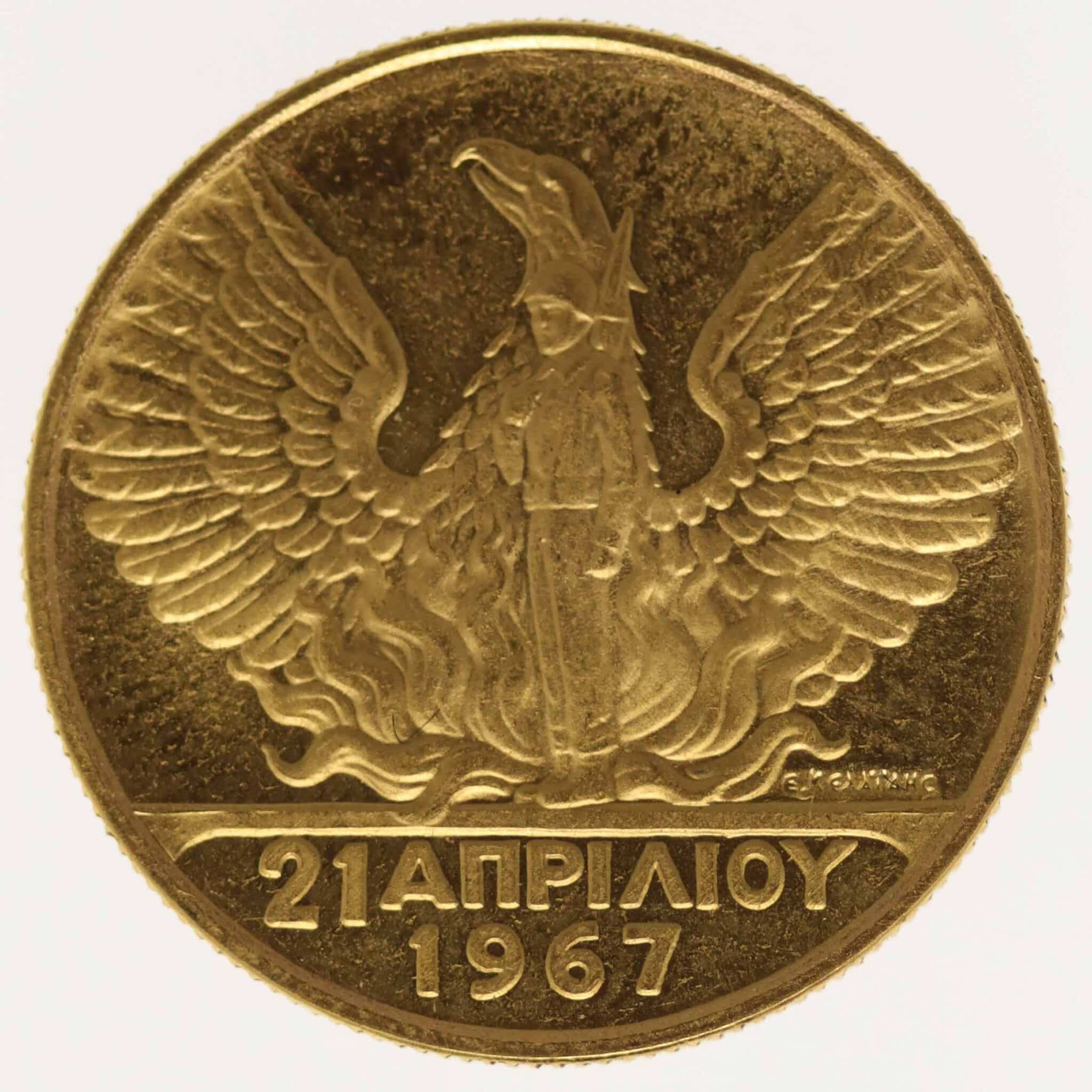 griechenland - Griechenland Konstantin II. 20 Drachmen 1967