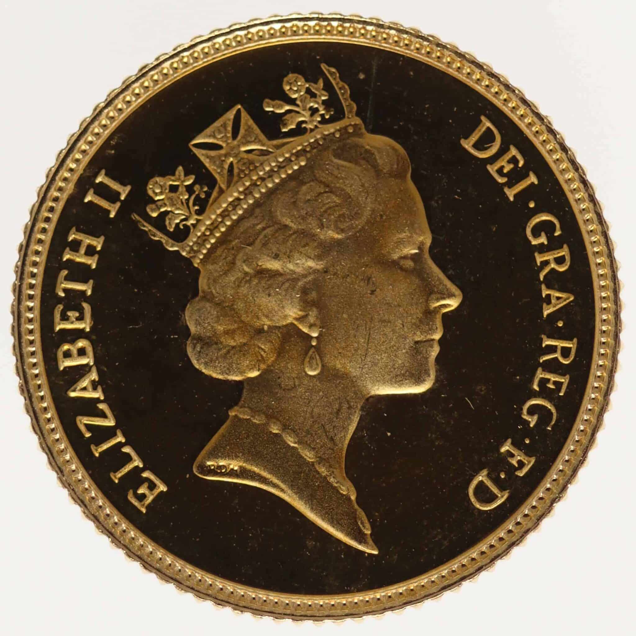 grossbritannien - Großbritannien Elisabeth II. 1/2 Sovereign 1988