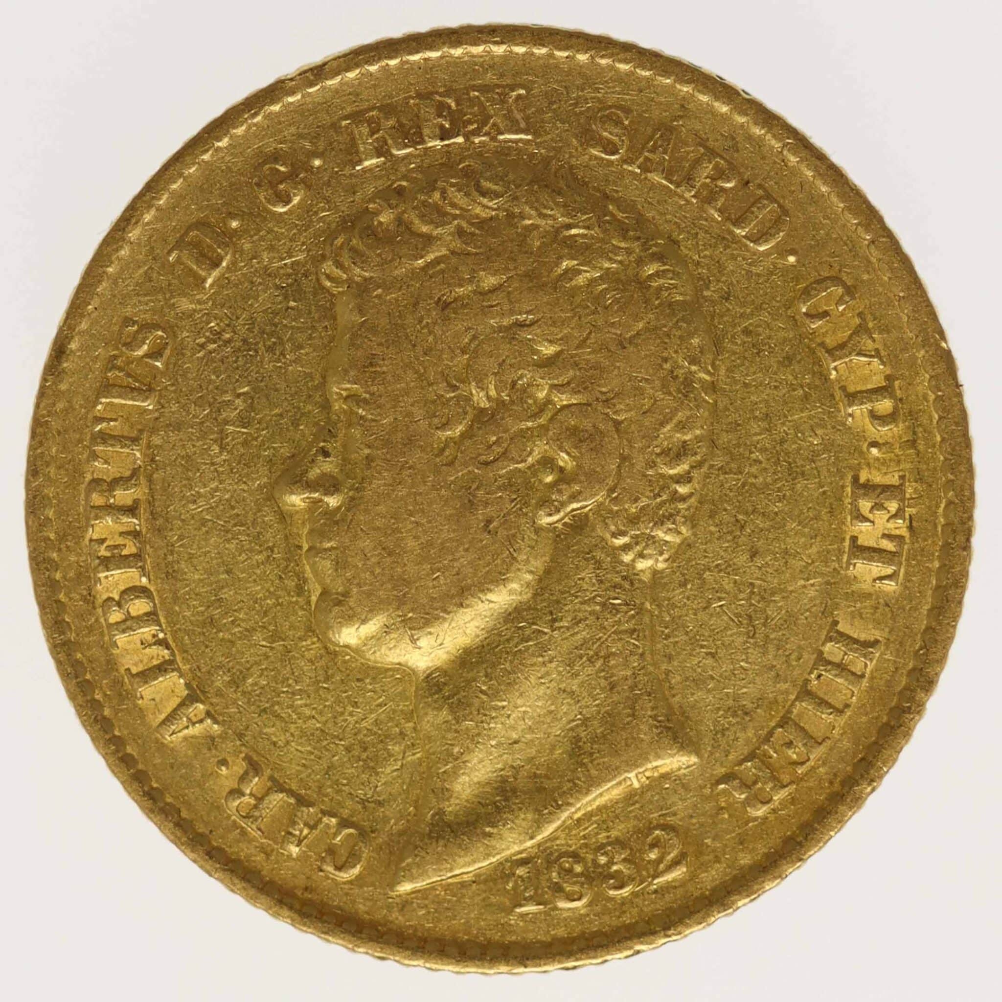 italien - Italien Sardinien Karl Albert 20 Lire 1832