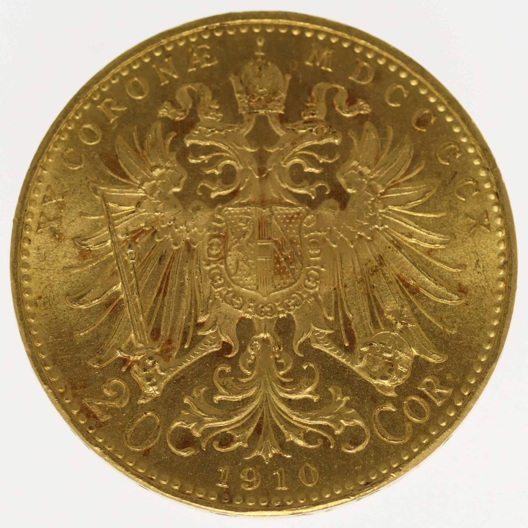 oesterreich - Österreich Kaiserreich Franz Joseph I. 20 Kronen 1910