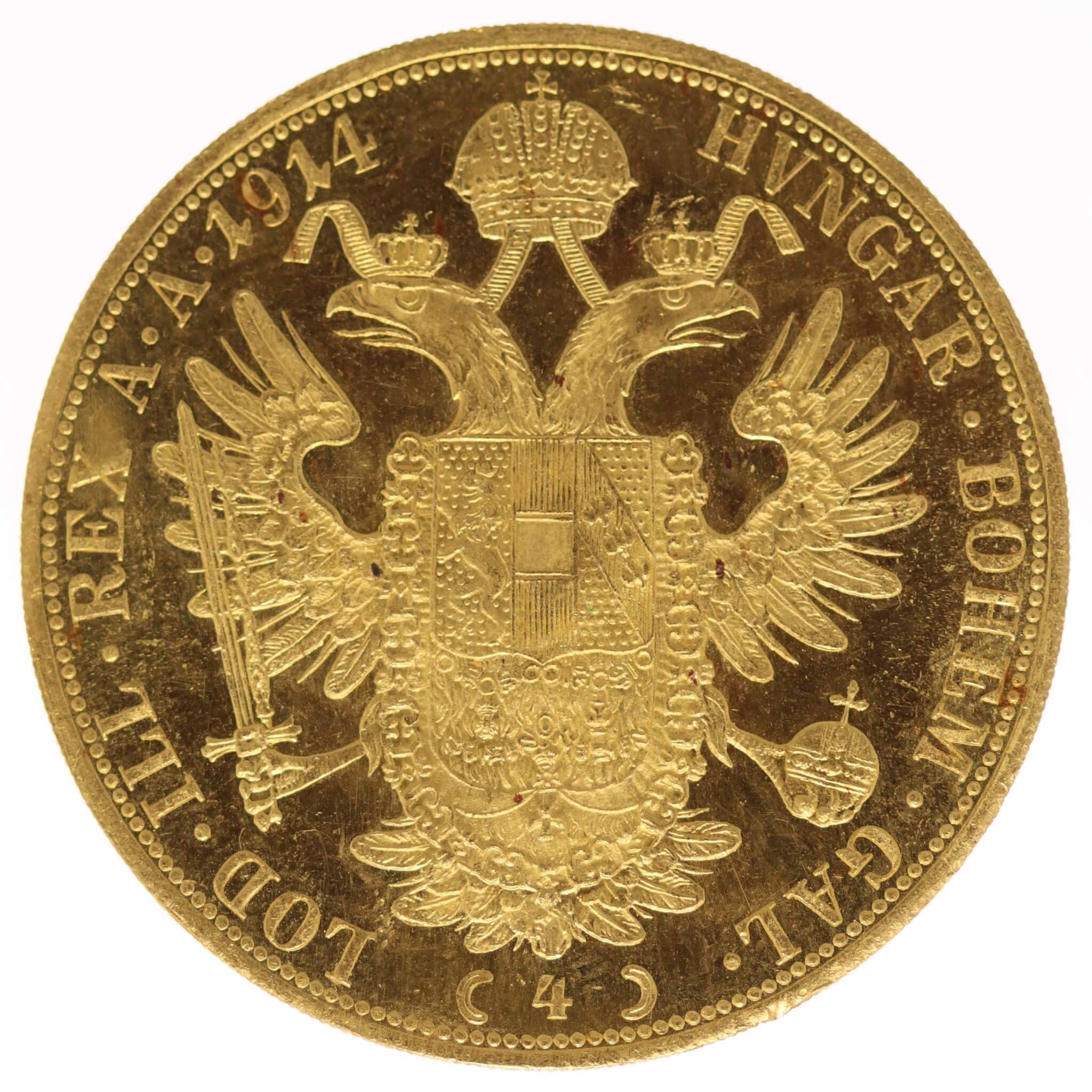 oesterreich - Österreich Kaiserreich Franz Joseph I. 4 Dukaten 1914
