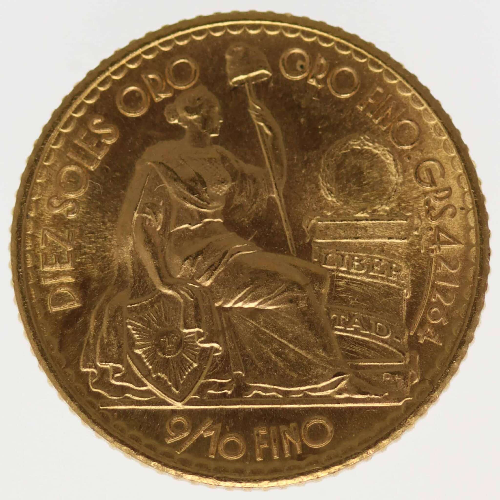 peru - Peru 10 Soles 1965