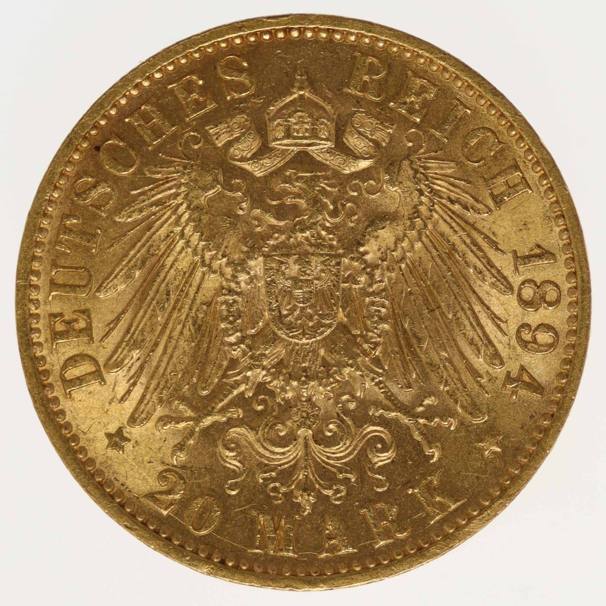 deutsches-kaiserreich-ab-1871 - Sachsen Albert 20 Mark 1894