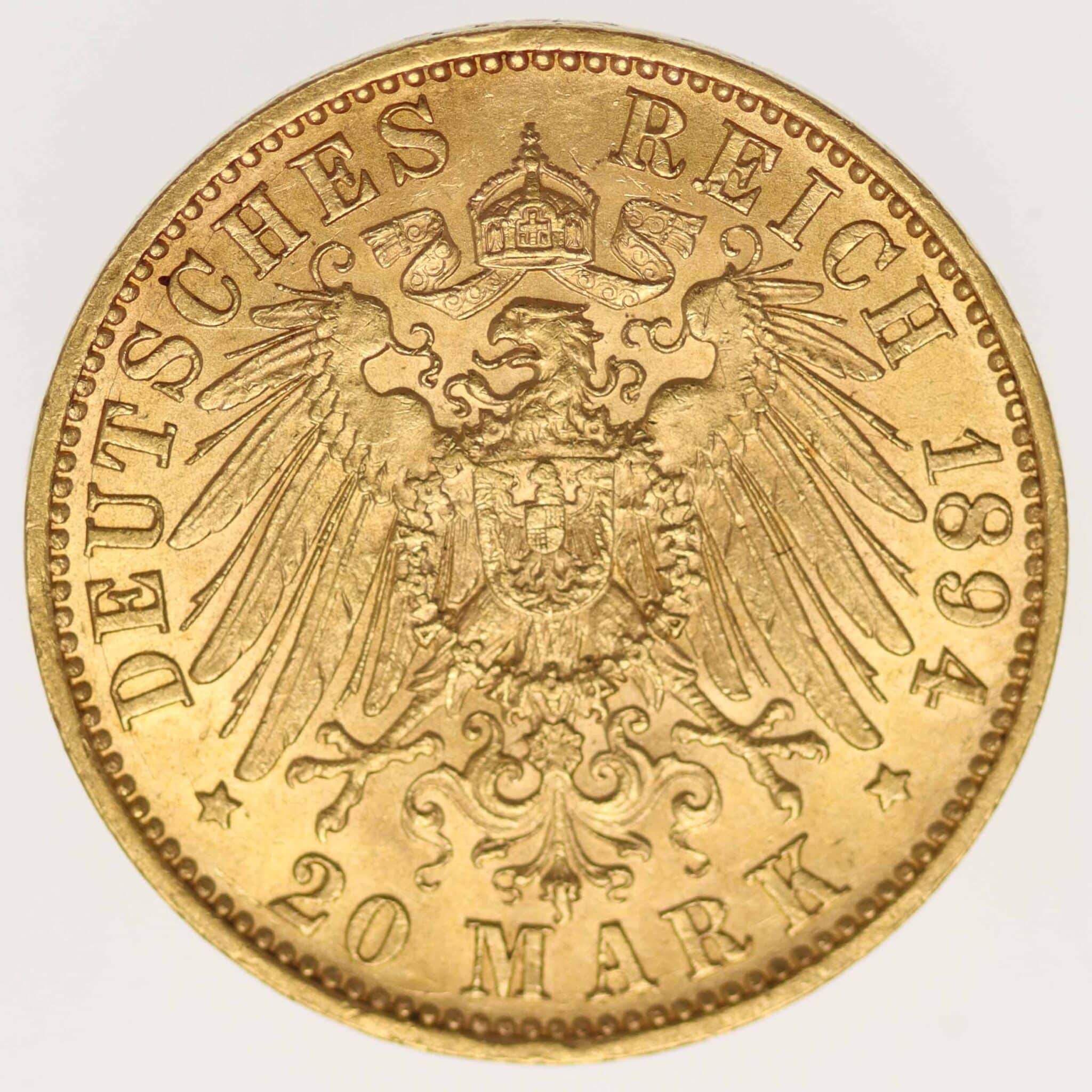 deutsches-kaiserreich-ab-1871 - Sachsen Albert 20 Mark 1894