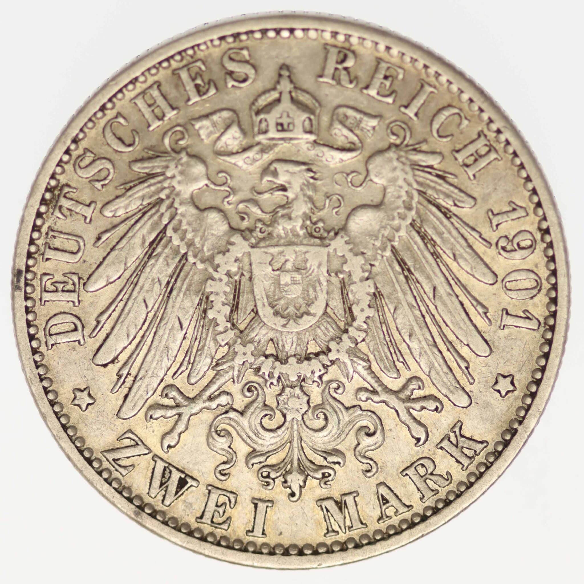 deutsches-kaiserreich-ab-1871-deutsche-silbermuenzen - Sachsen Meiningen Georg II. 2 Mark 1901