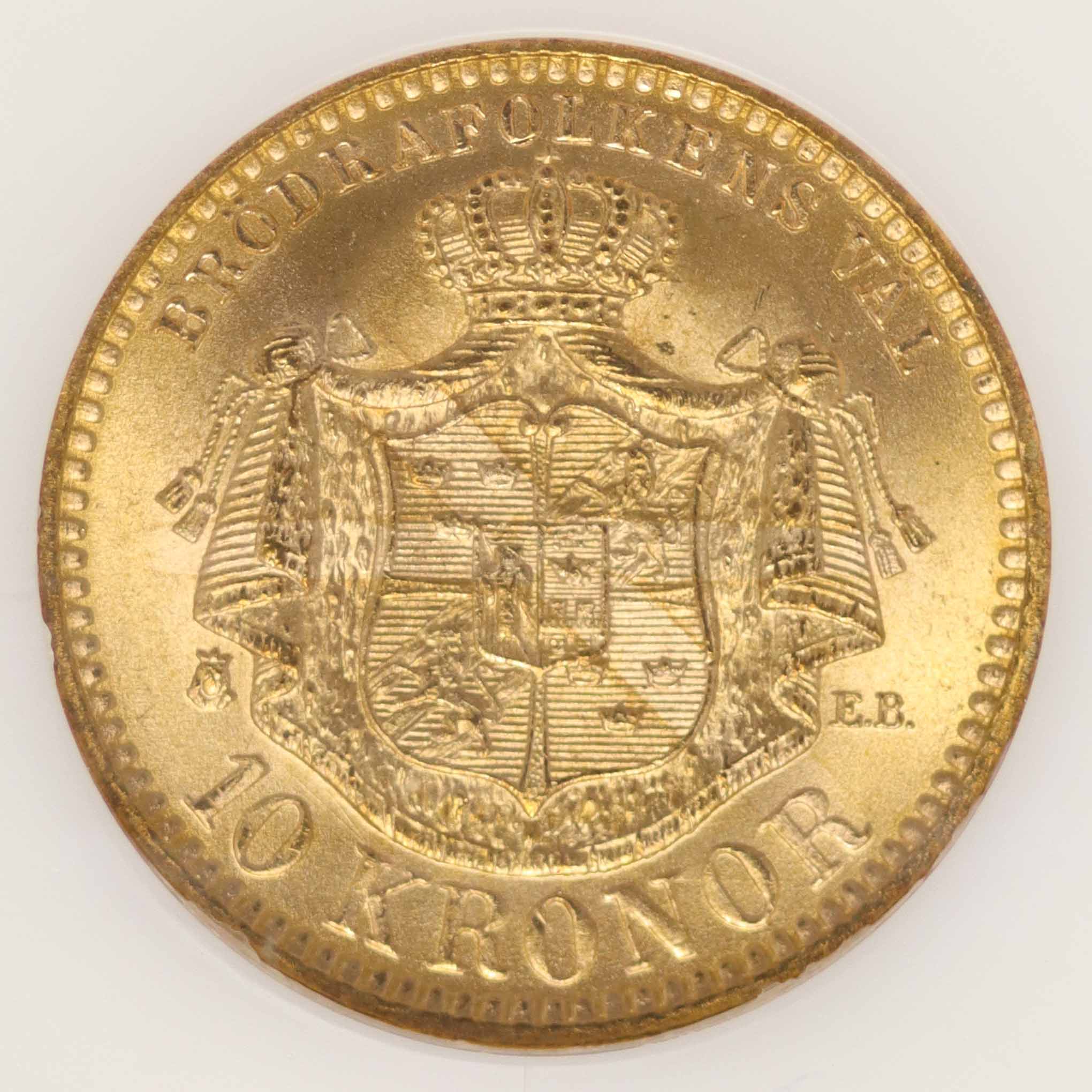 Schweden Oskar II. 10 Kronen 1901 schweden - Schweden Oskar II. 10 Kronen 1901