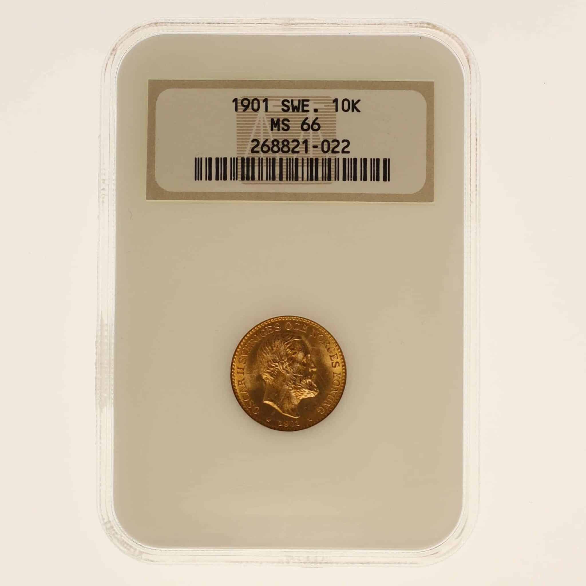 schweden - Schweden Oskar II. 10 Kronen 1901