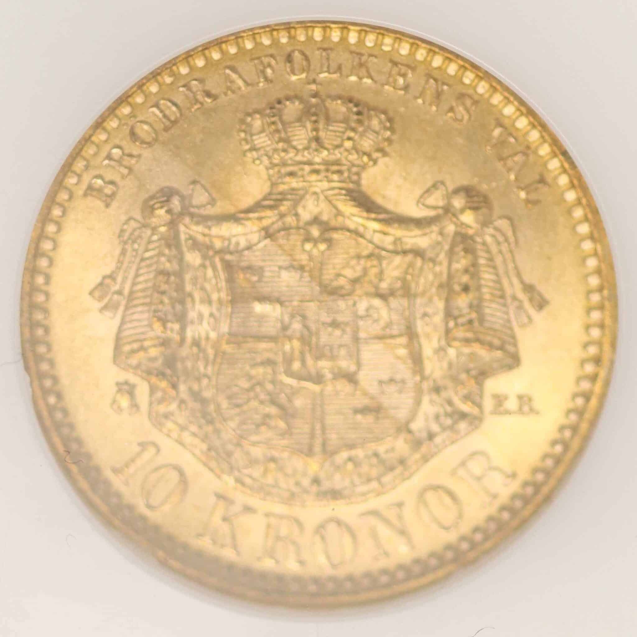 Schweden Oskar II. 10 Kronen 1901 schweden - Schweden Oskar II. 10 Kronen 1901