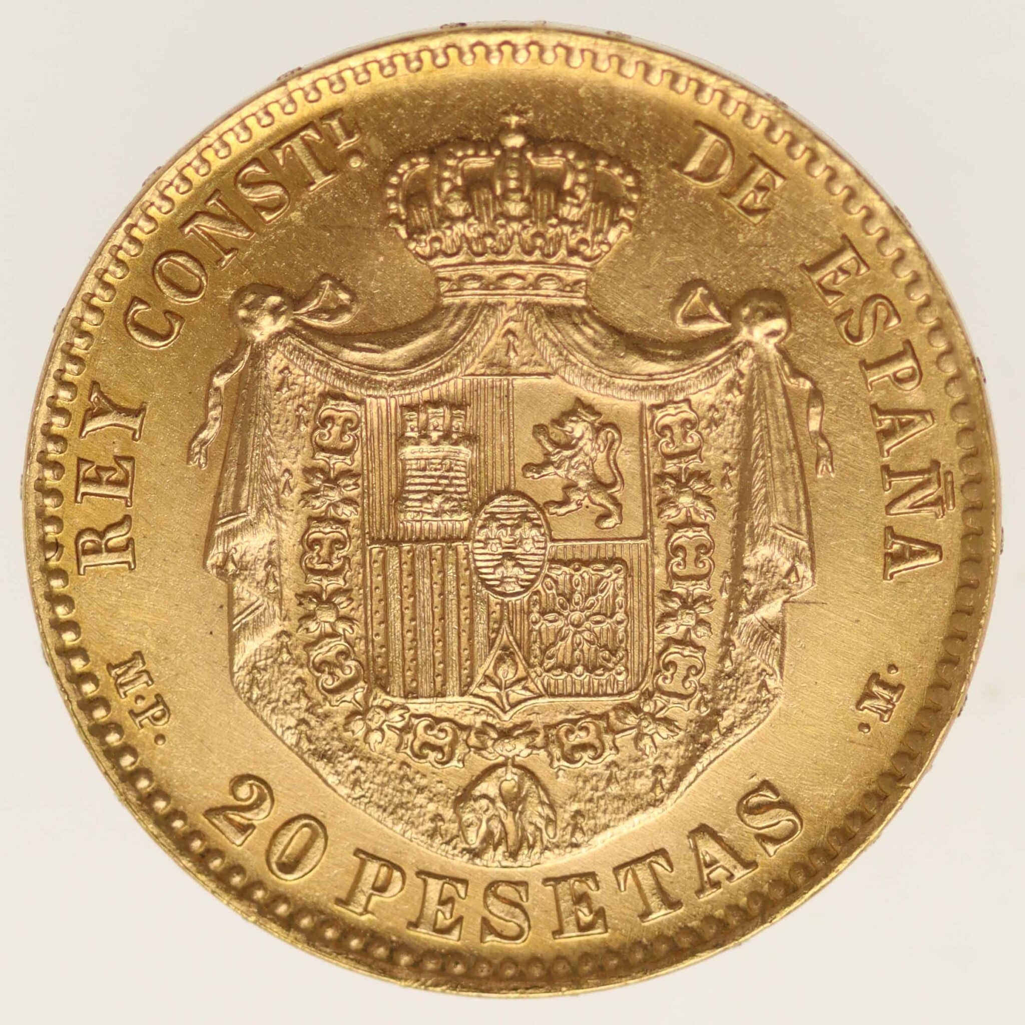 spanien - Spanien Alfonso XIII. 20 Pesetas 1896 / 19-62