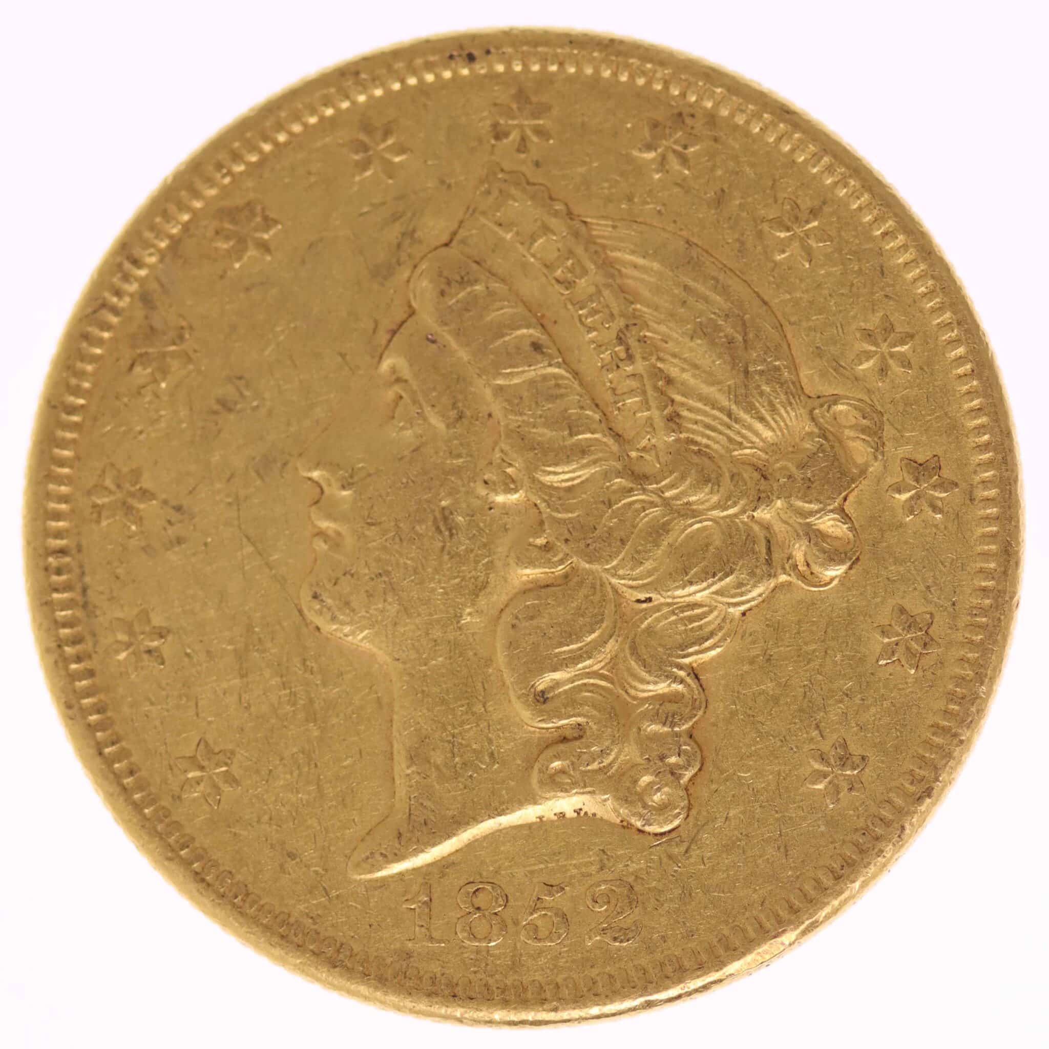 usa - USA 20 Dollars 1852 Liberty / Kopf