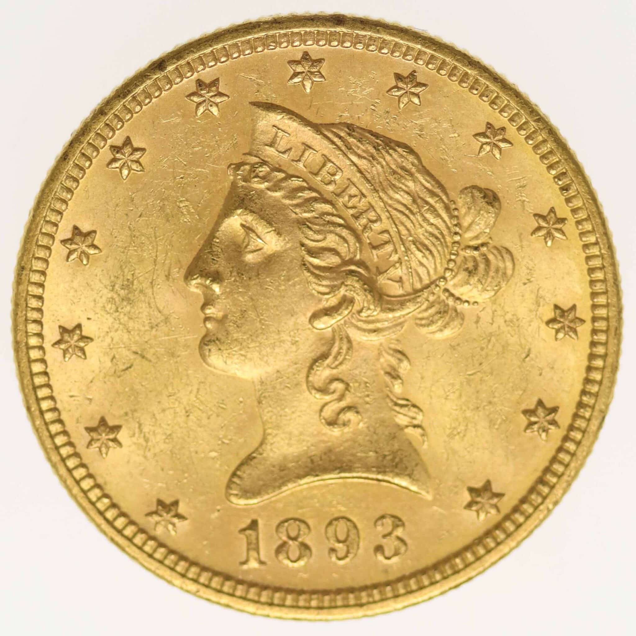USA 10 Dollars 1893 Liberty / Kopf usa - USA 10 Dollars 1893 Liberty / Kopf