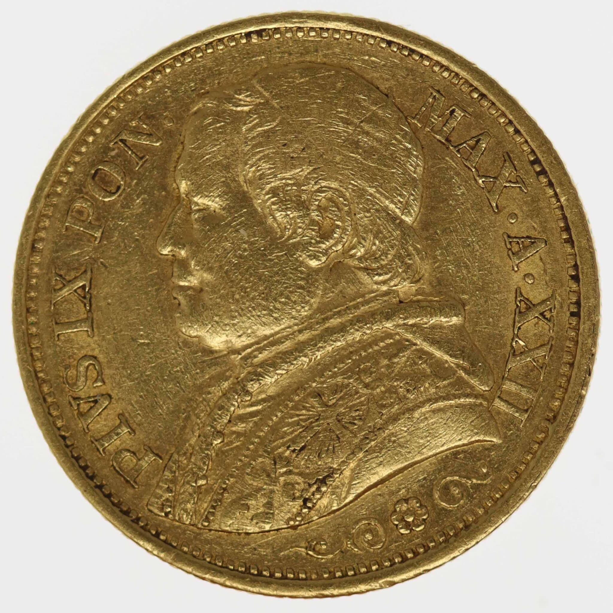 vatikan - Vatikan Pius IX. 20 Lire 1867