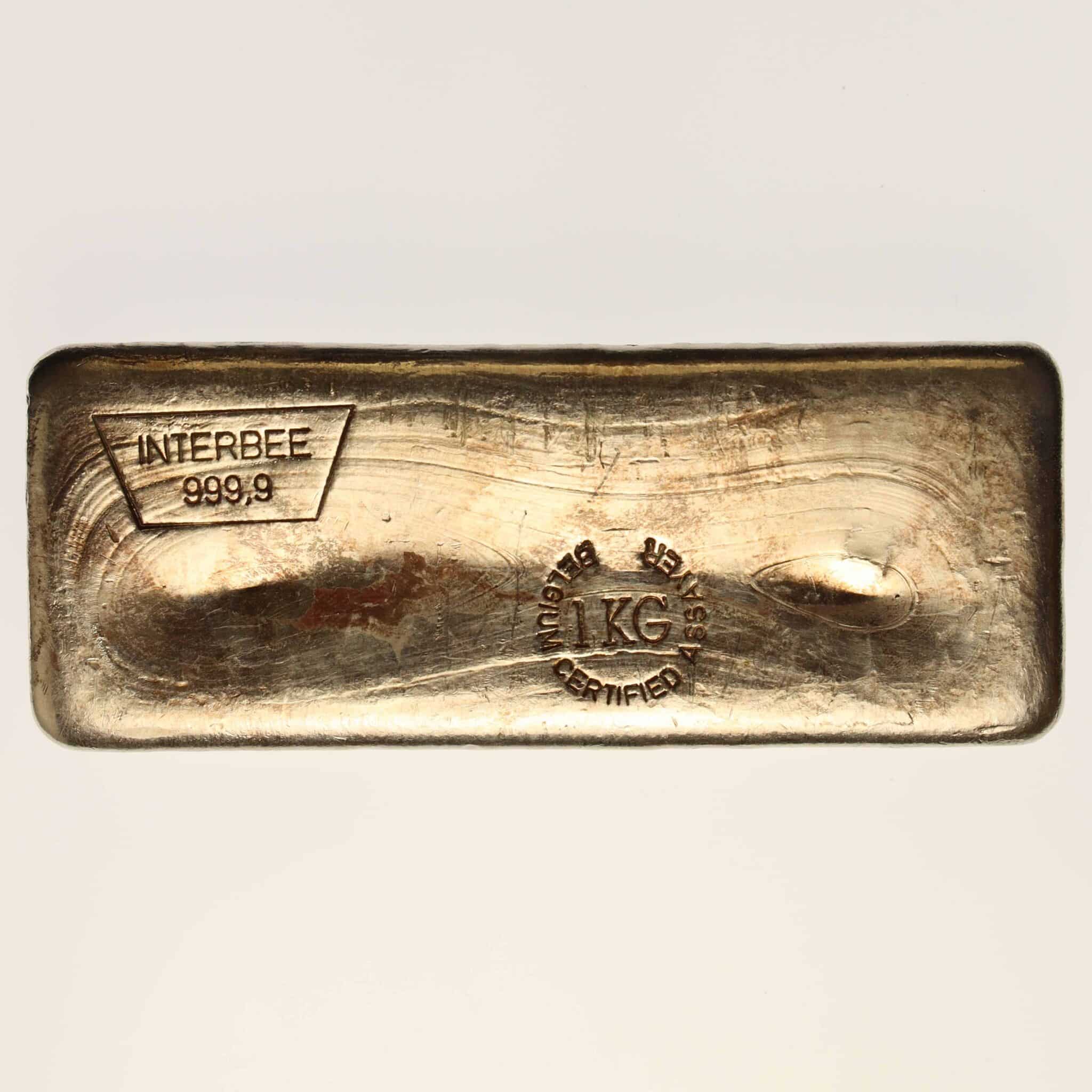 silberbarren - Silberbarren 1 Kilogramm Interbee