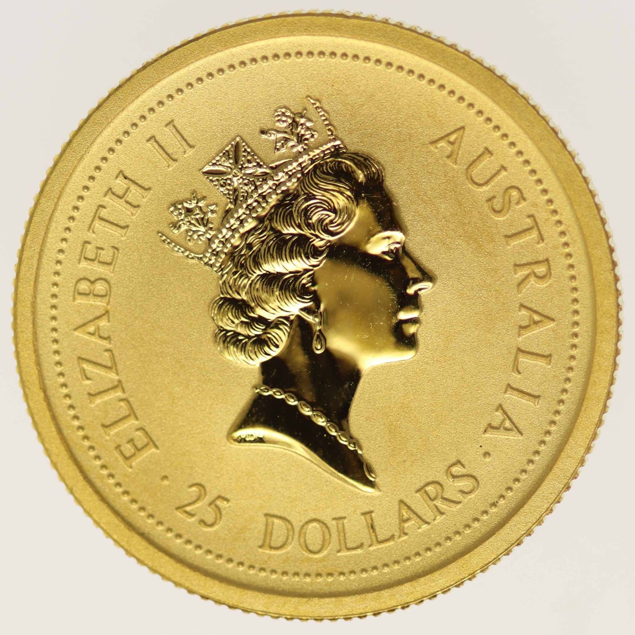 australien - Australien Lunar Serie I Tiger 25 Dollars 1998 1/4 Unze