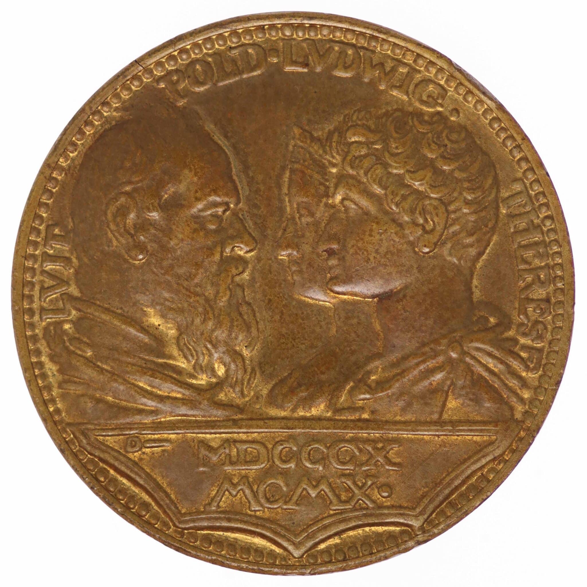altdeutschland-deutsche-silbermuenzen - Bayern Luitpold Bronzemedaille 1910