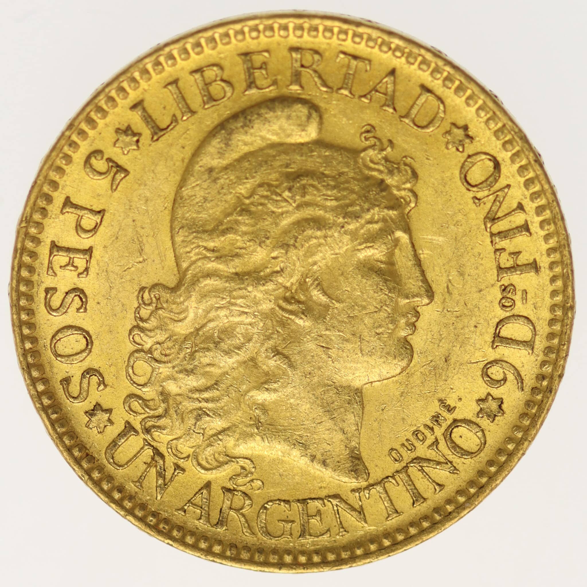 argentinien - Argentinien 5 Pesos / Argentino 1896