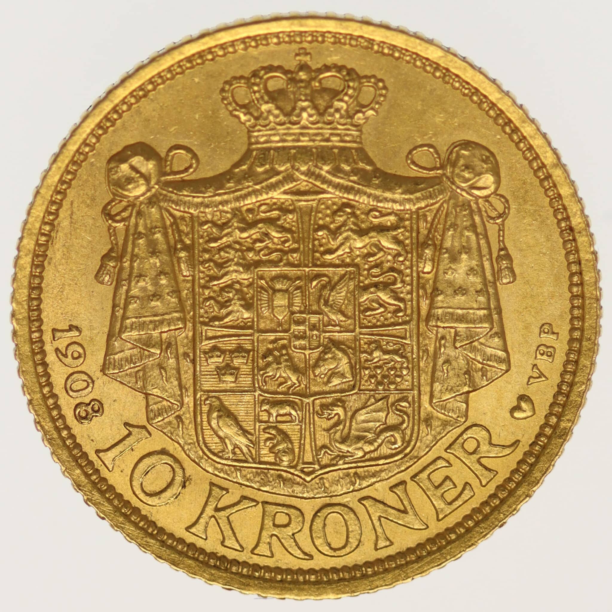 daenemark - Dänemark Frederik VIII. 10 Kronen 1908