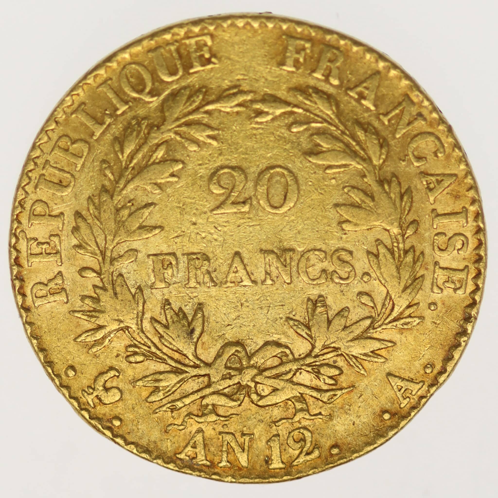 frankreich - Frankreich Bonaparte Premier Consul 20 Francs AN 12 A