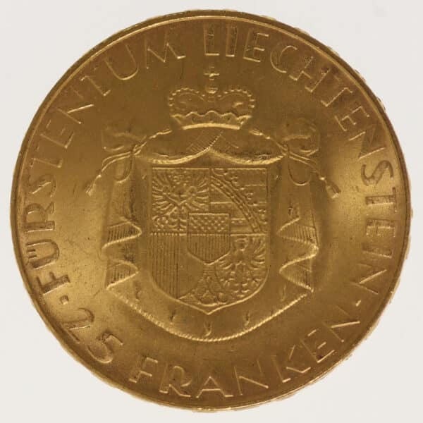 proaurum-liechtenstein-franz josef-25- franken-1961-13466-1