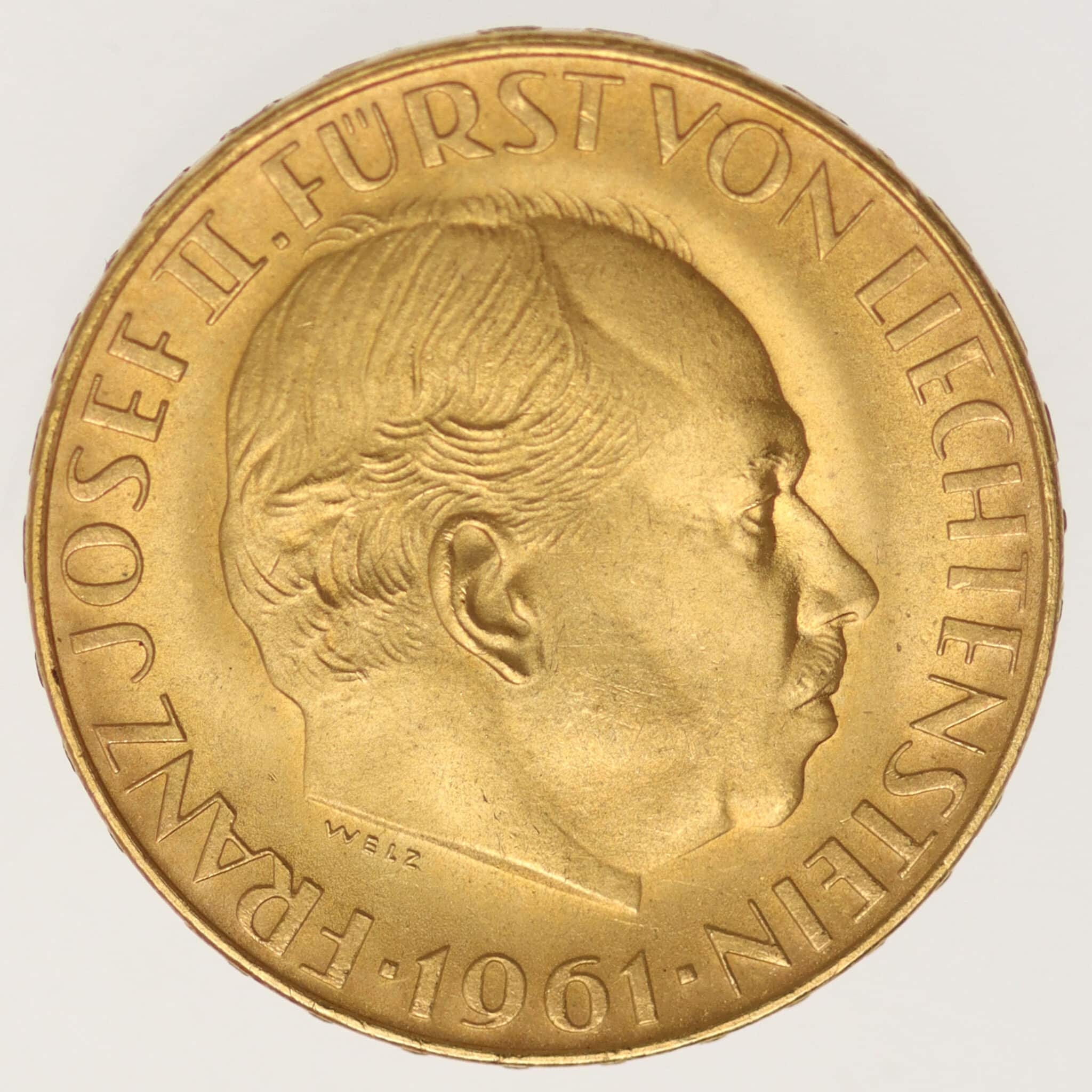 liechtenstein - Liechtenstein Franz Josef II. 25 Franken 1961