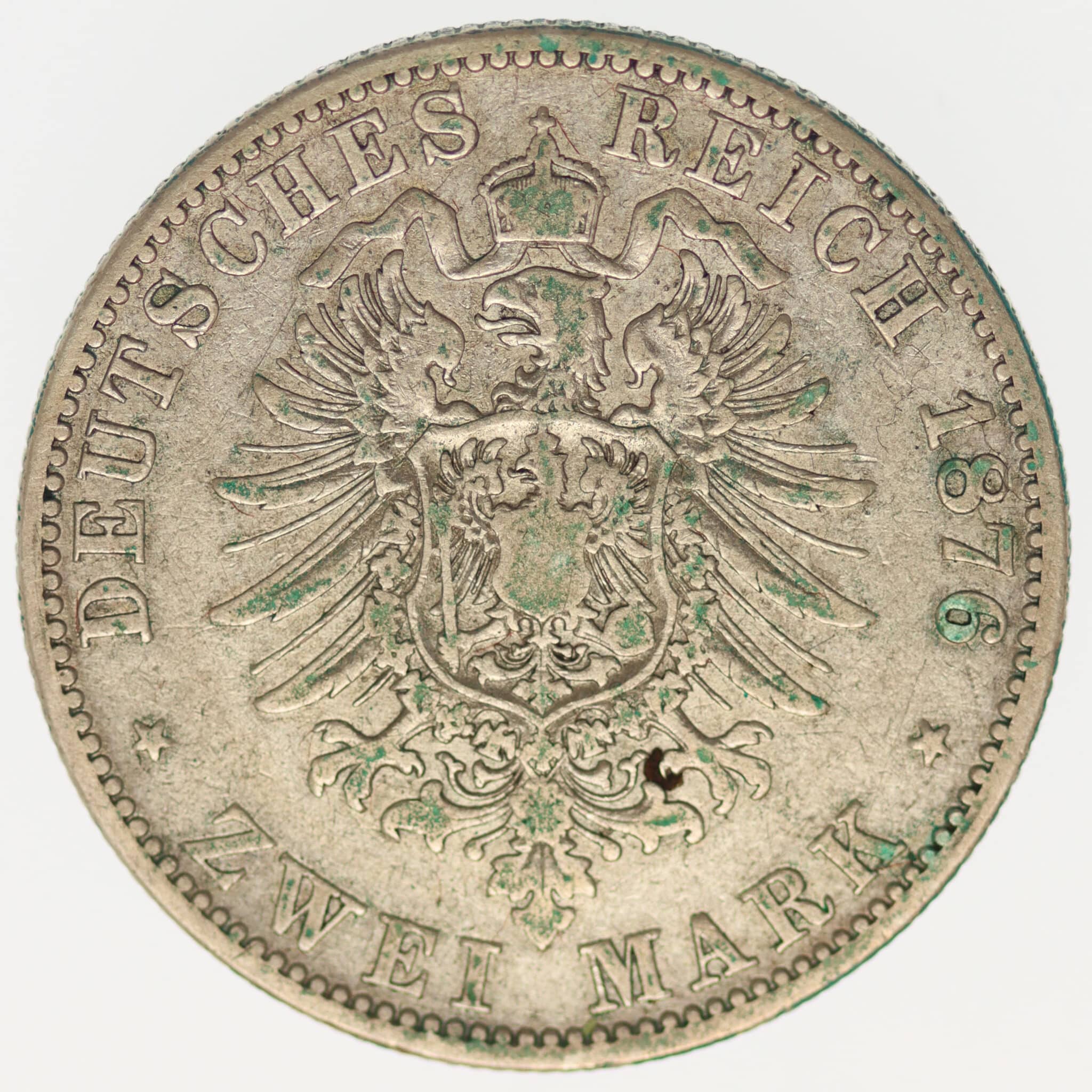 altdeutschland-deutsche-silbermuenzen - Mecklenburg Schwerin Friedrich Franz II. 2 Mark 1876