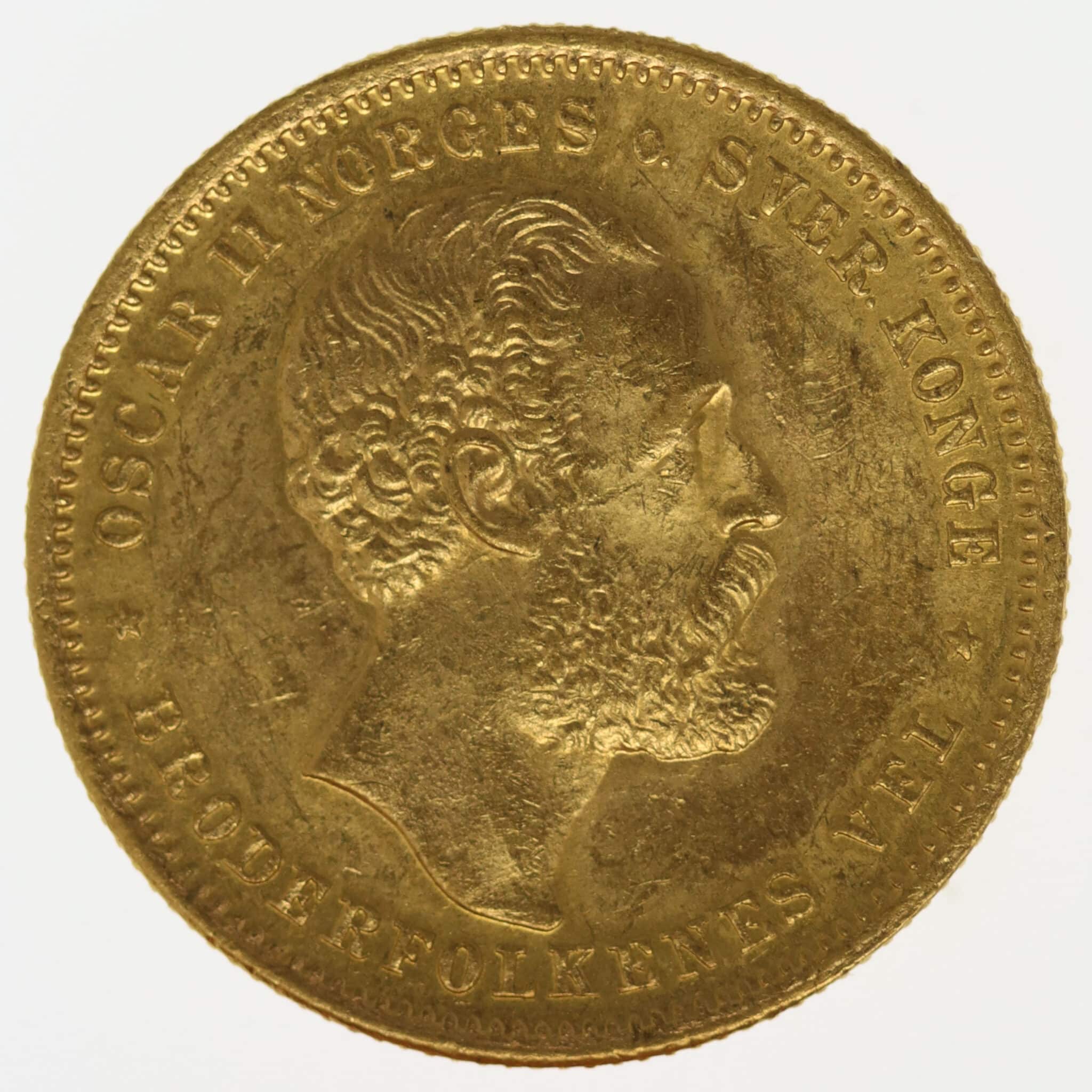 norwegen - Norwegen Oskar II. 20 Kronen 1878