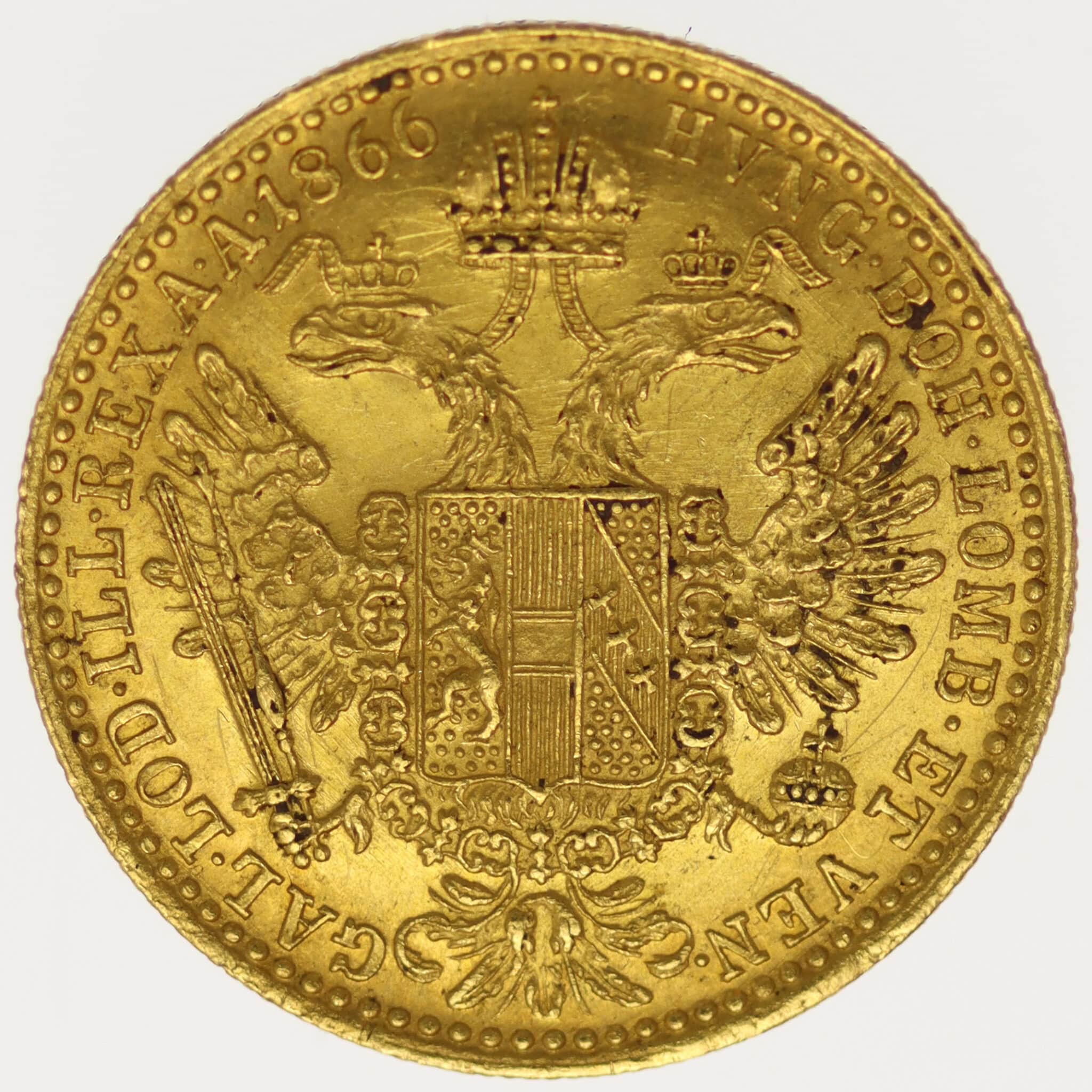 oesterreich - Österreich Franz Joseph I. Dukat 1866 E