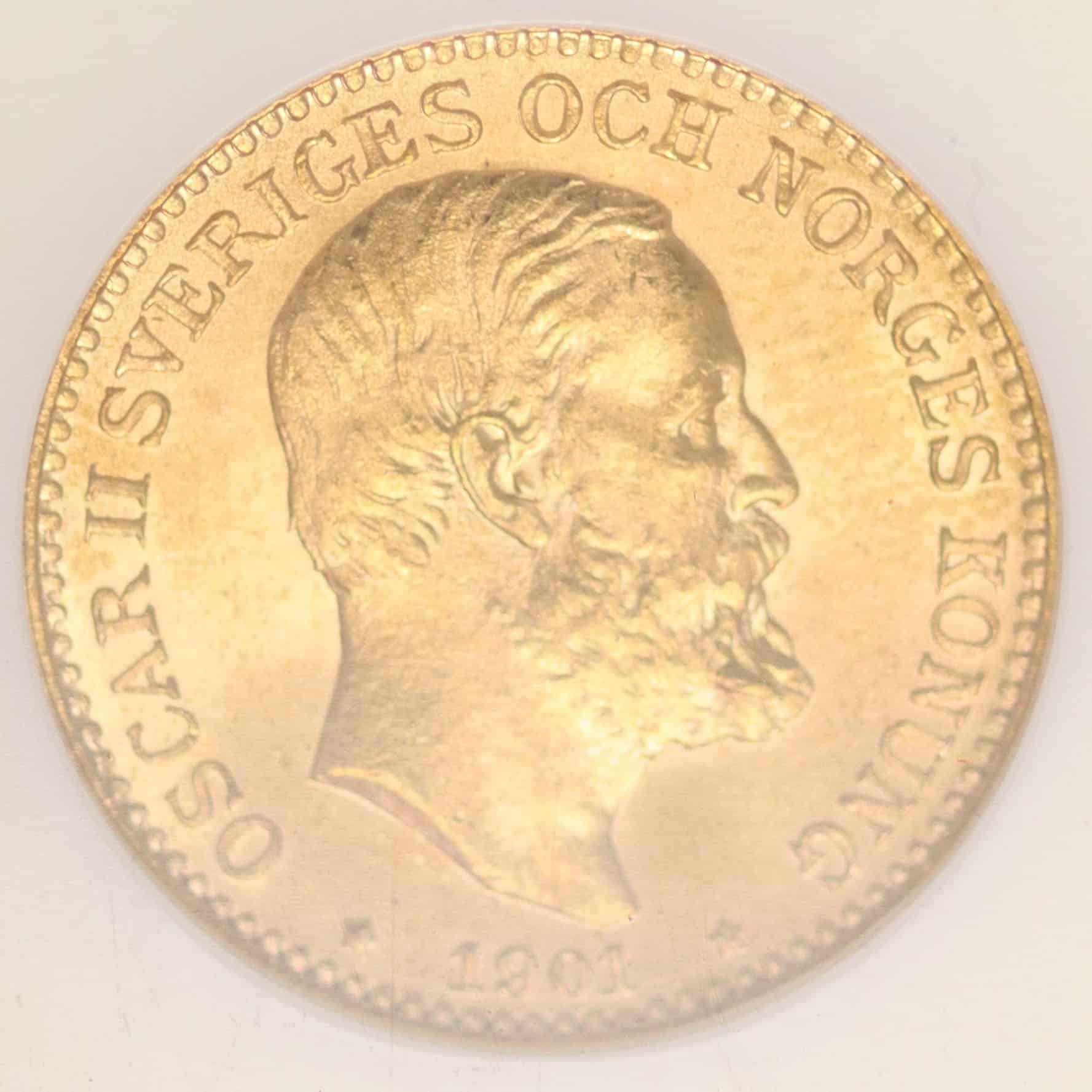Schweden Oskar II. 10 Kronen 1901 schweden - Schweden Oskar II. 10 Kronen 1901