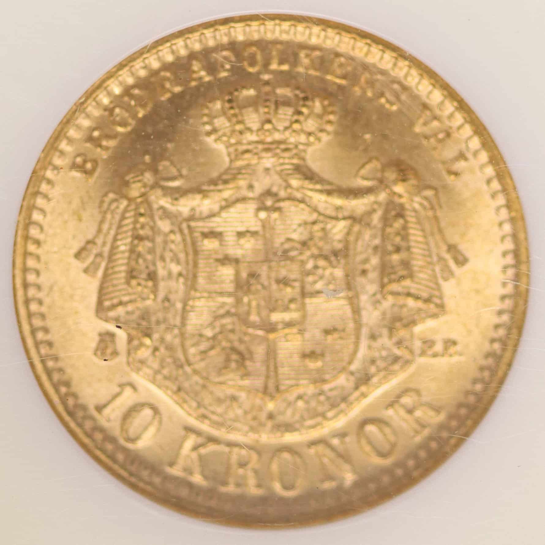 Schweden Oskar II. 10 Kronen 1901 schweden - Schweden Oskar II. 10 Kronen 1901