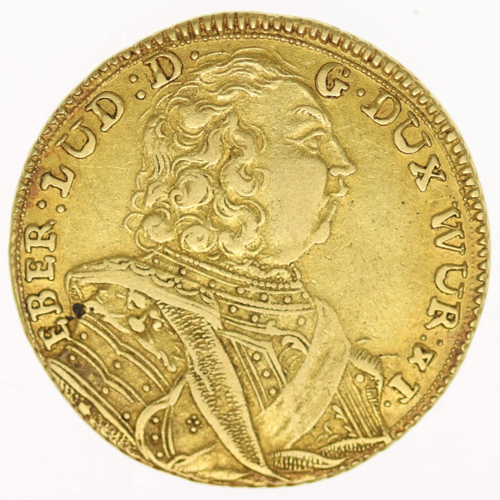 altdeutschland - Württemberg Eberhard Ludwig 1/2 Karolin 1732