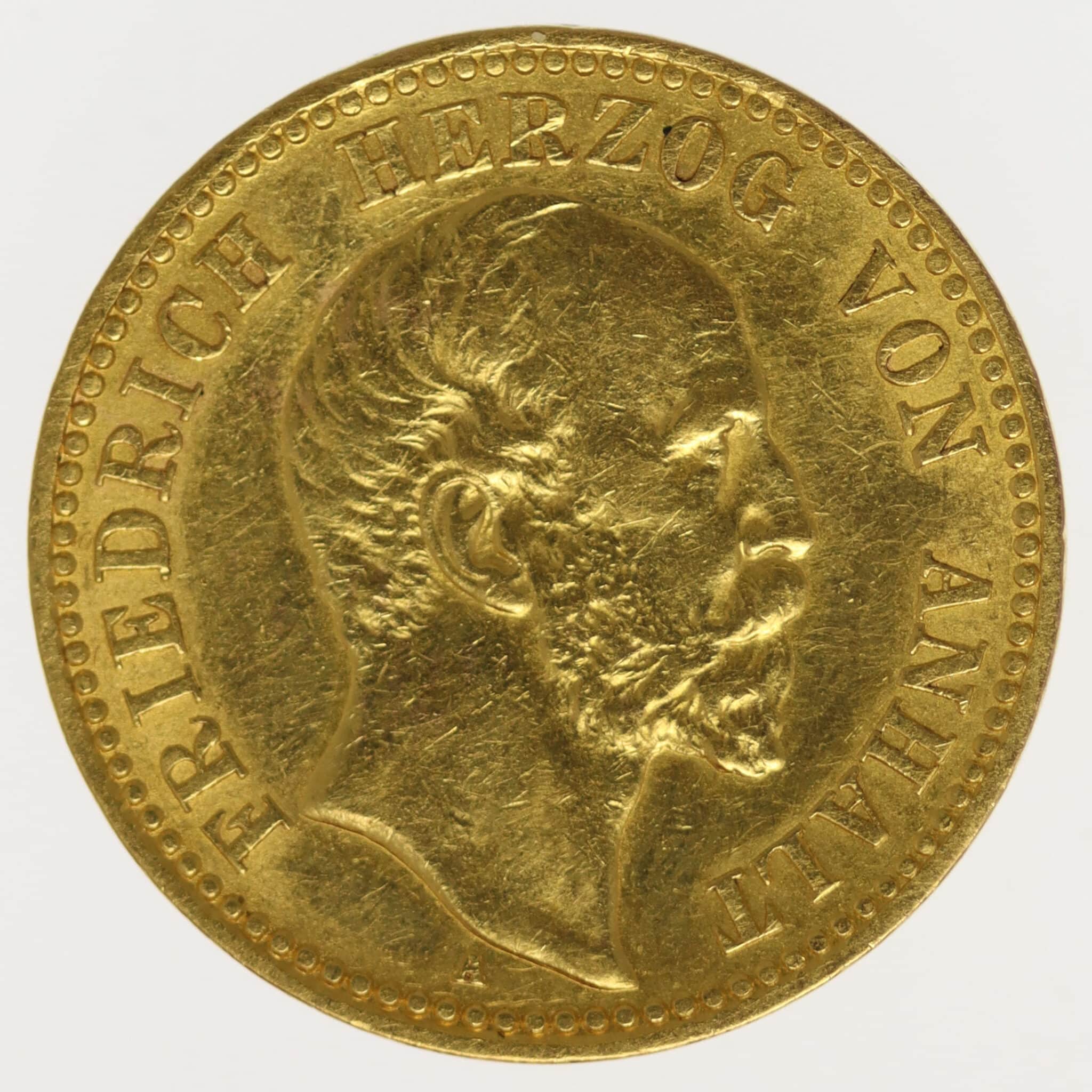 deutsches-kaiserreich-ab-1871 - Anhalt Friedrich I. 10 Mark 1896