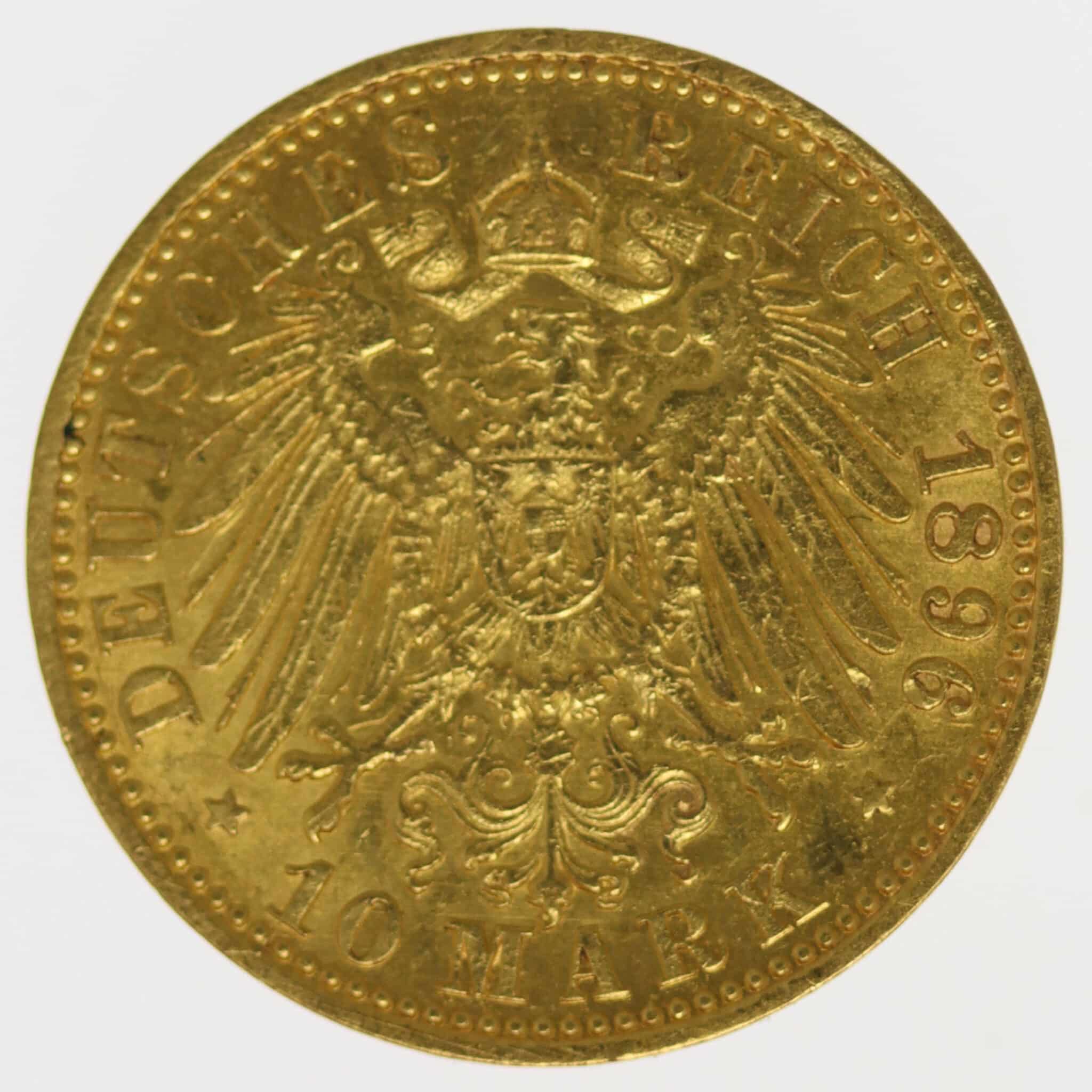 deutsches-kaiserreich-ab-1871 - Anhalt Friedrich I. 10 Mark 1896