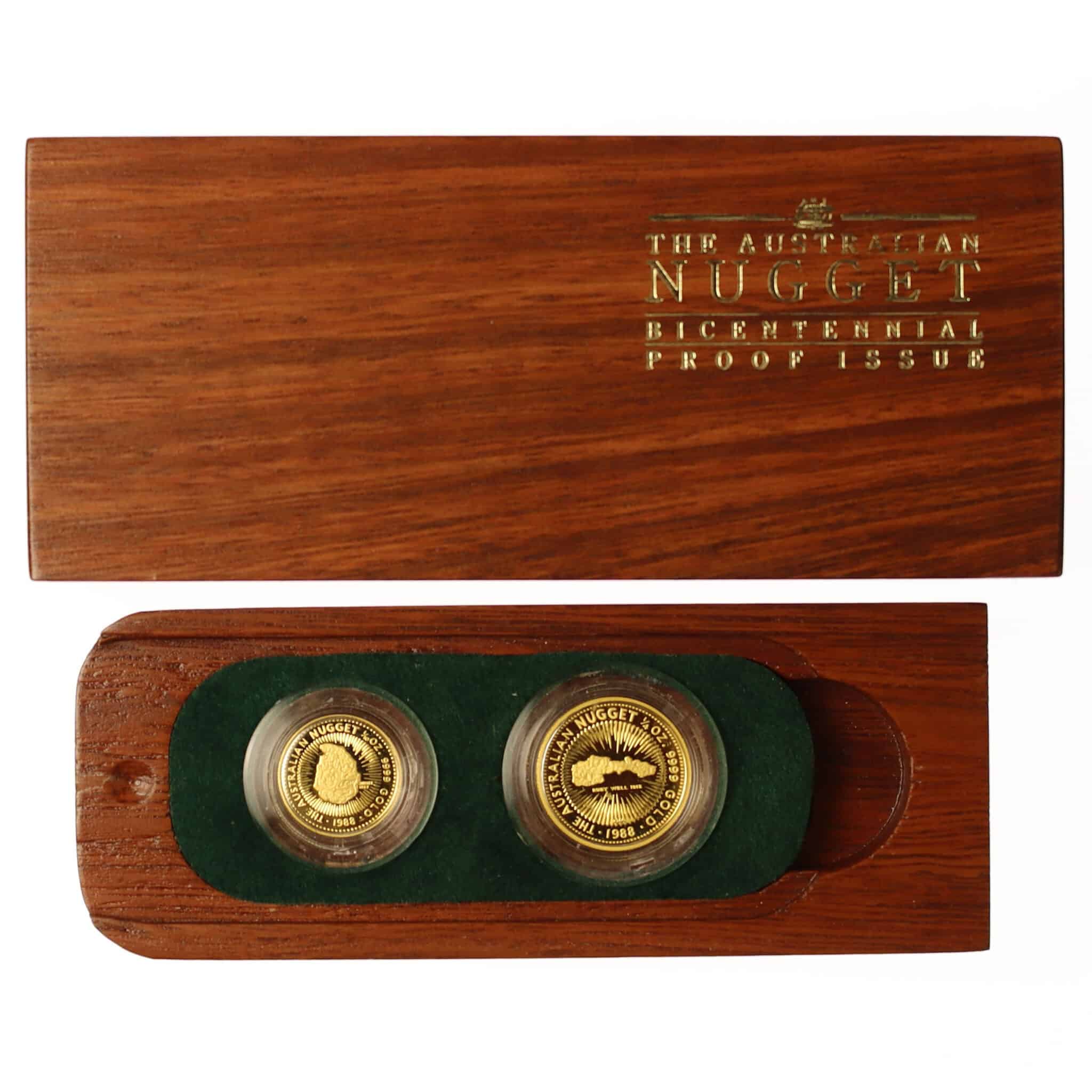 australien - Australien 15 Dollars + 25 Dollars 1988 Australian Nugget