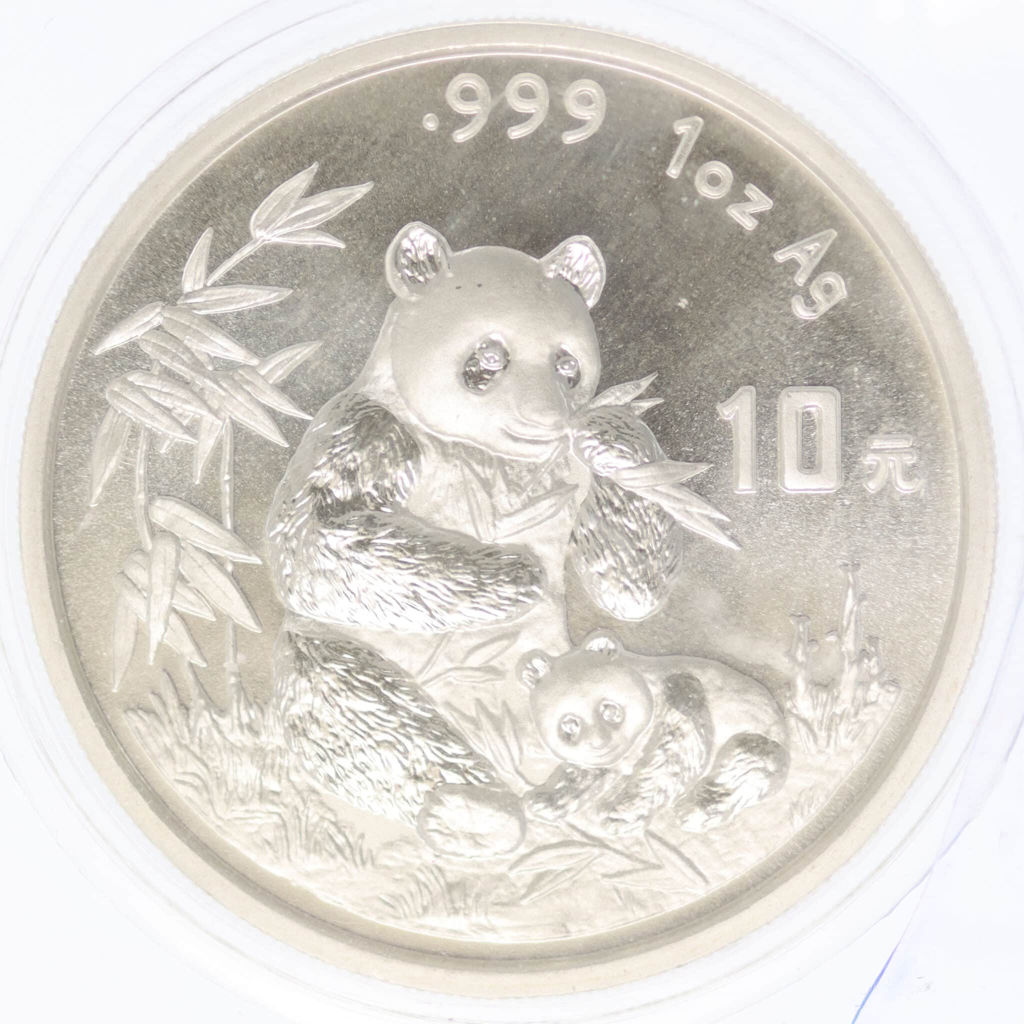china-silbermuenzen-uebrige-welt - China Panda 10 Yuan 1996 1 Unze