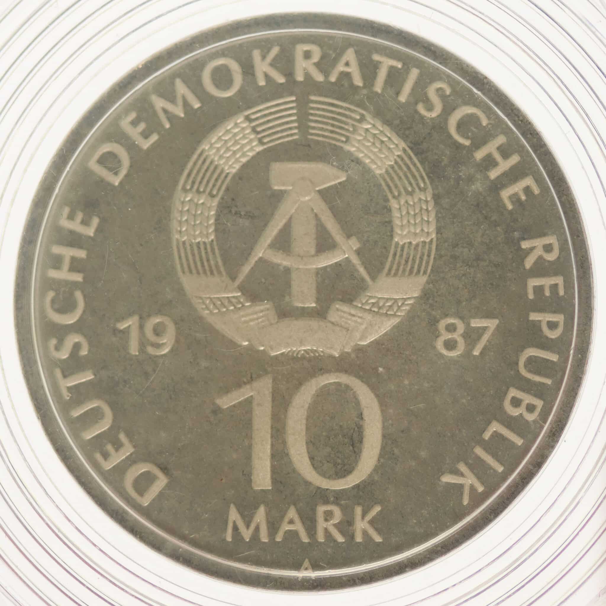 ddr-deutsche-silbermuenzen - DDR 10 Mark 1987 A Schauspielhaus Berlin