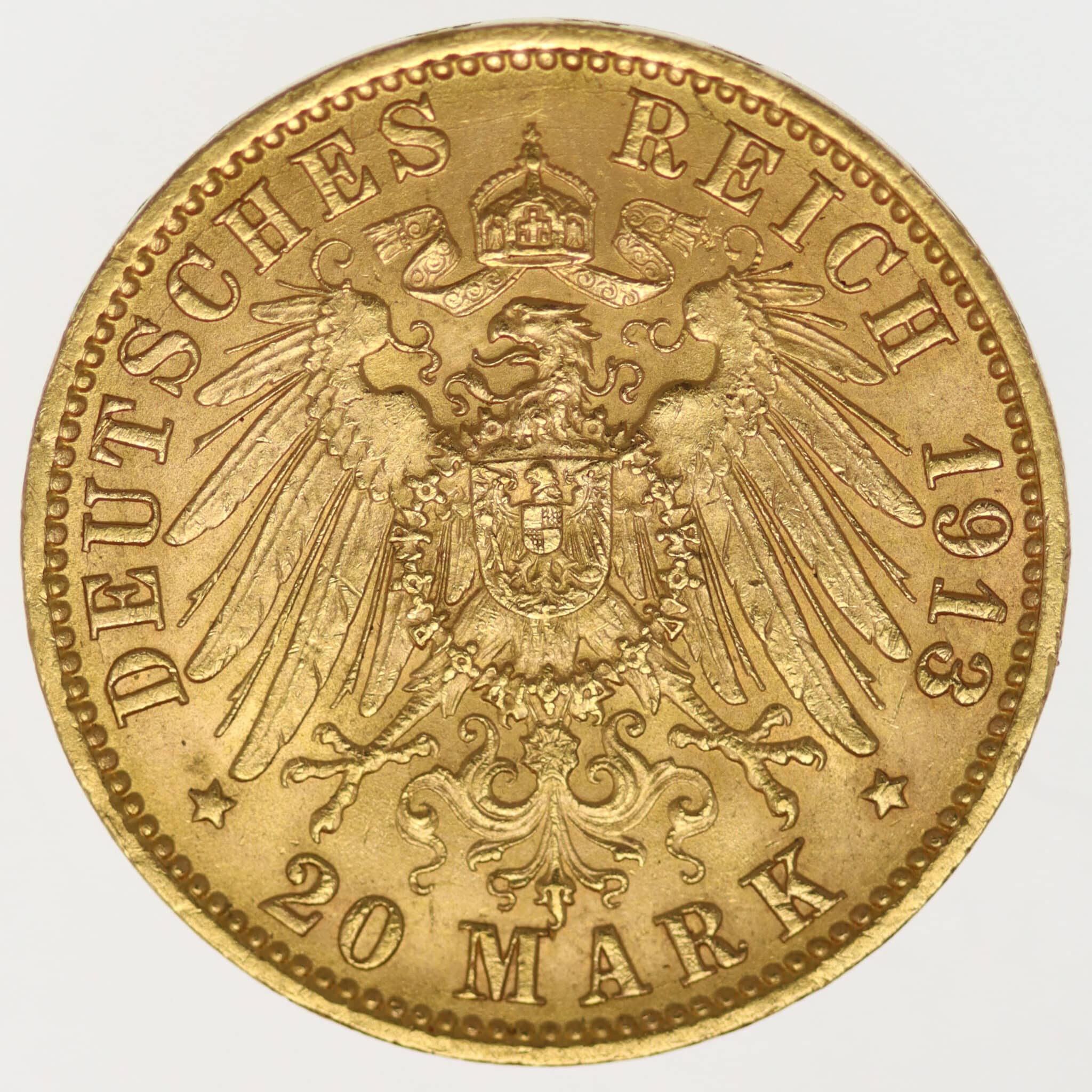 deutsches-kaiserreich-ab-1871 - Hamburg Stadtwappen 20 Mark 1913 J