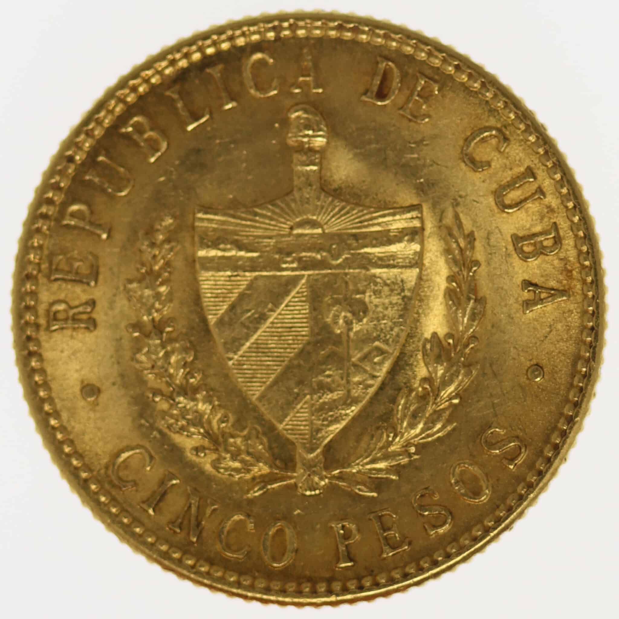 kuba - Kuba 5 Pesos 1915