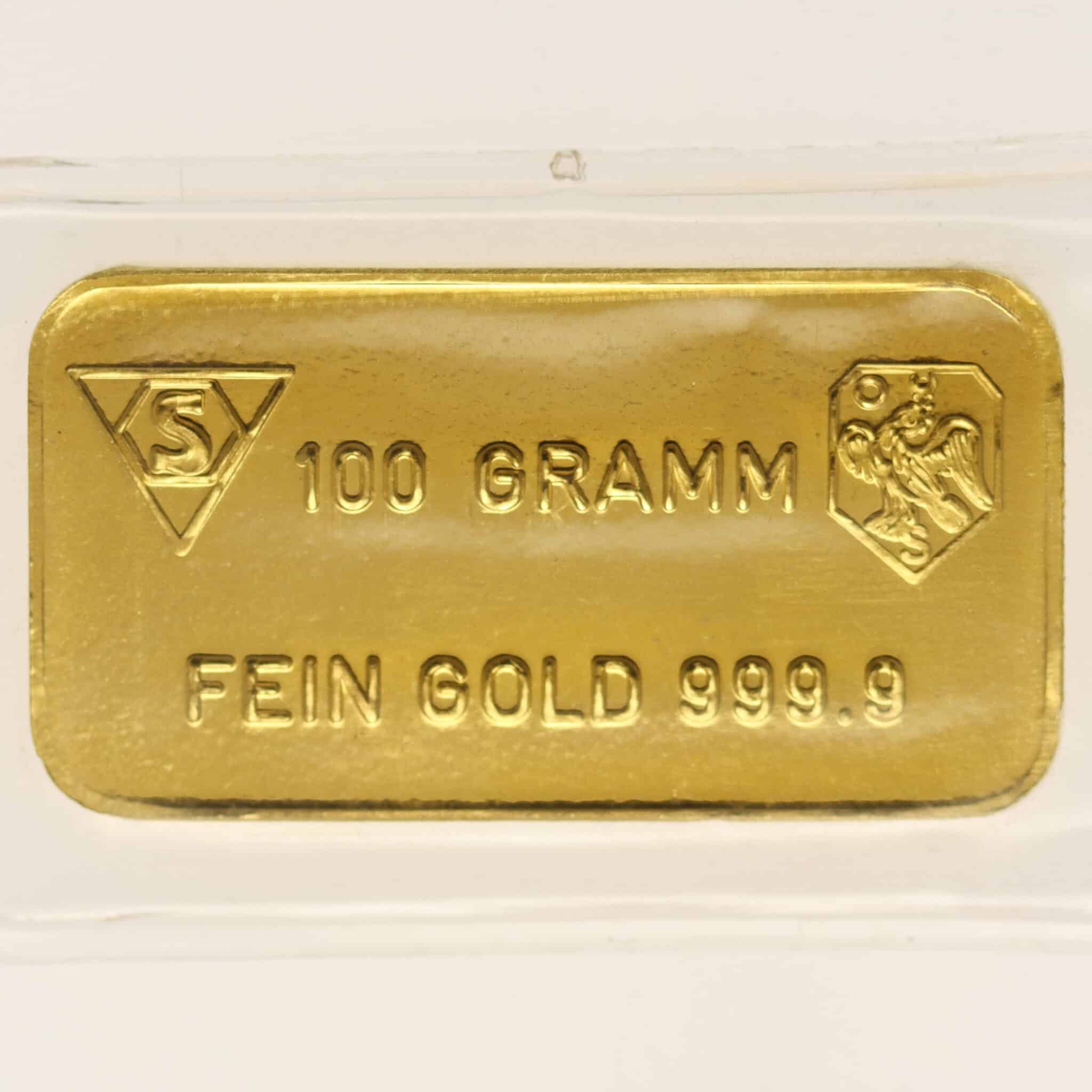 Goldbarren 100 Gramm Schöne Edelmetaal B.V. goldbarren - Goldbarren 100 Gramm Schöne Edelmetaal B.V.